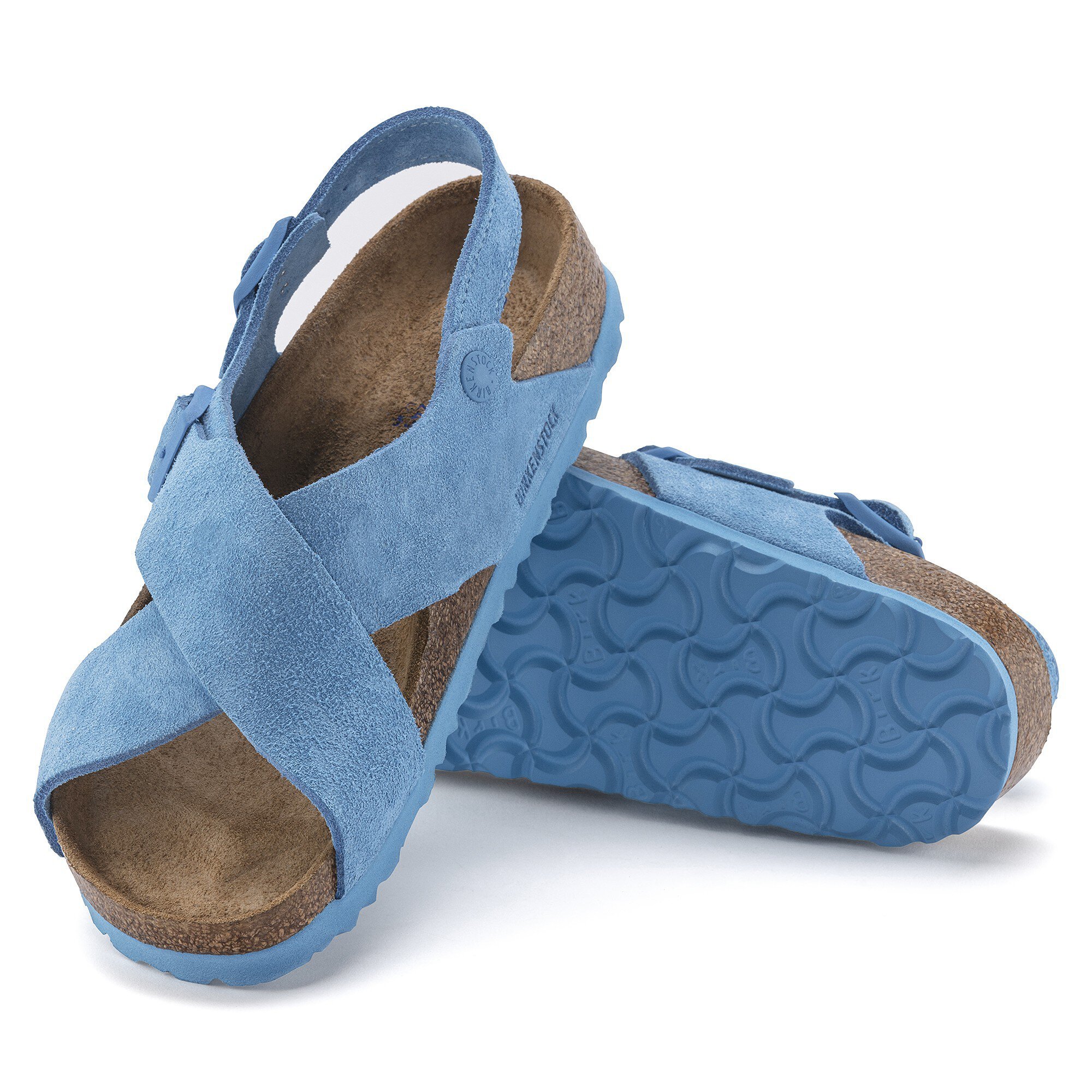 Pris Landskab . Tulum Soft Footbed Suede Leather Blau | BIRKENSTOCK