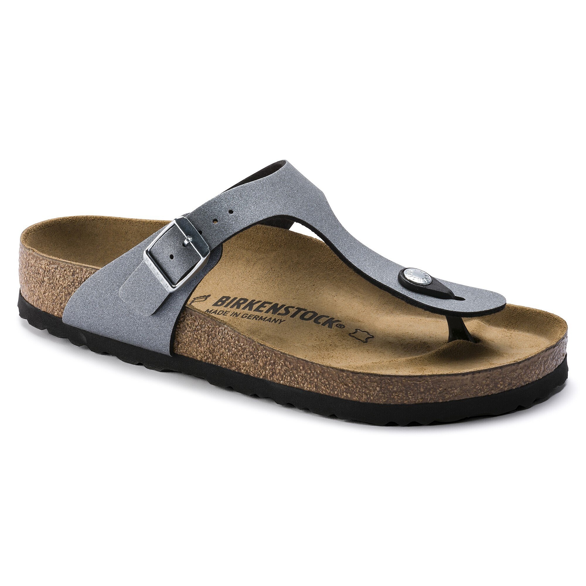 metallic anthracite birkenstock gizeh