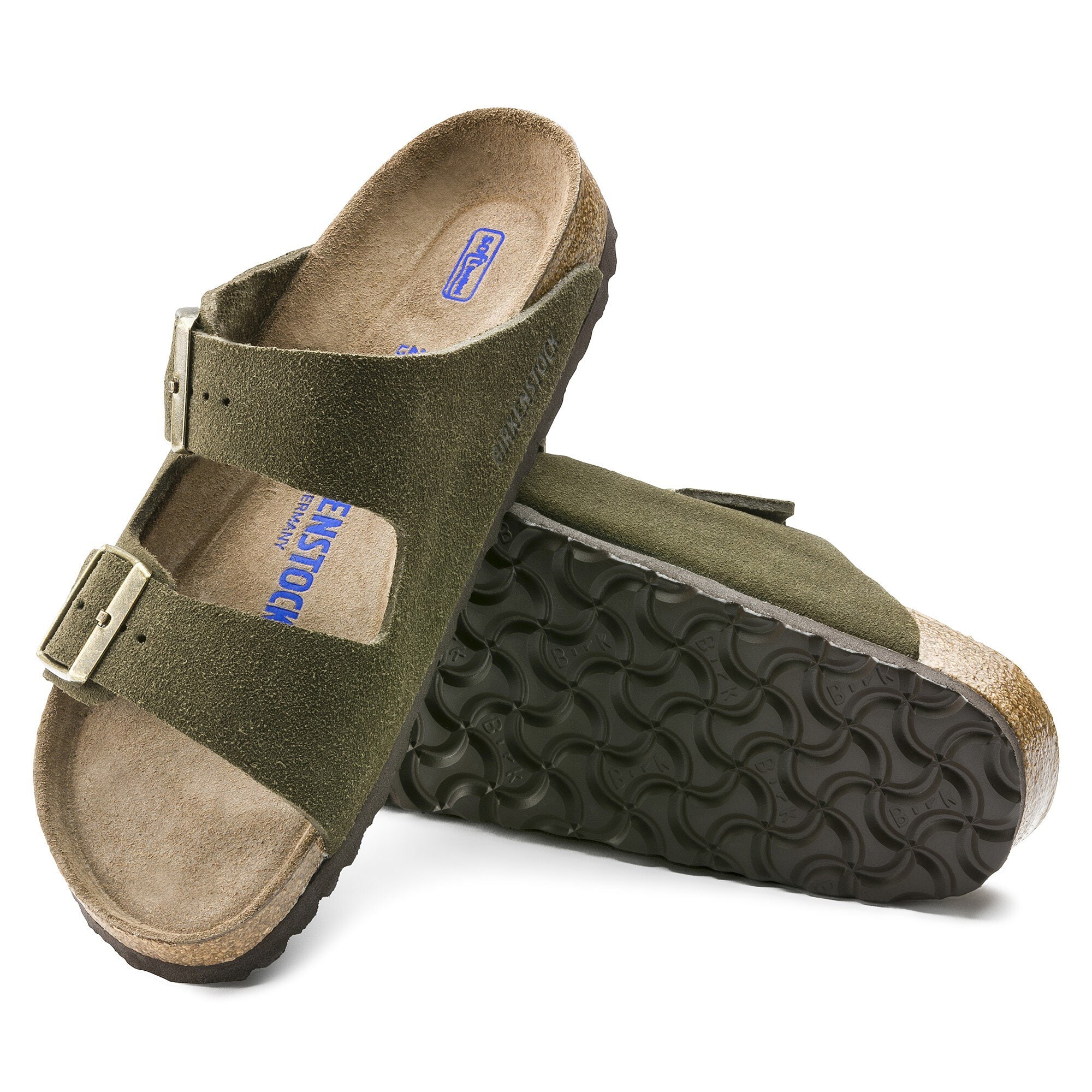 Soft Footbed Suede Leather Forest | BIRKENSTOCK