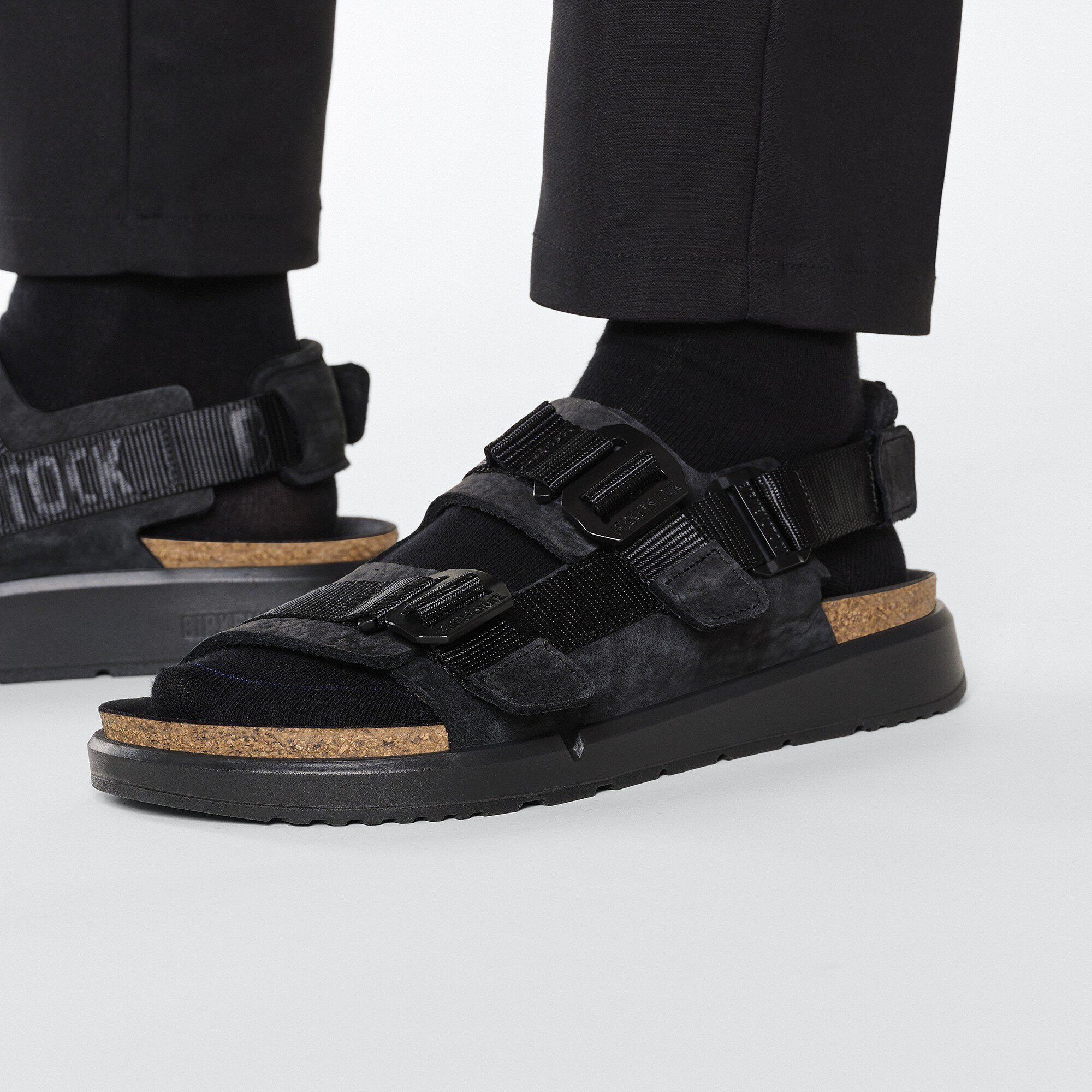 Shinjuku Natural Leather/Textile Black | BIRKENSTOCK