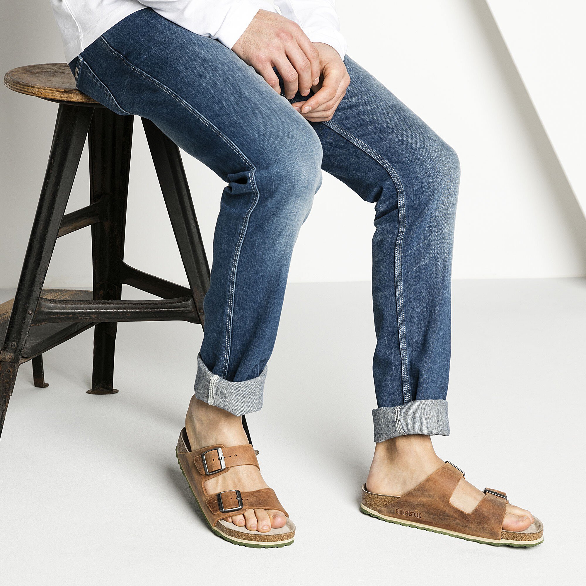 Birkenstock arizona oiled leather antique brown Clearance