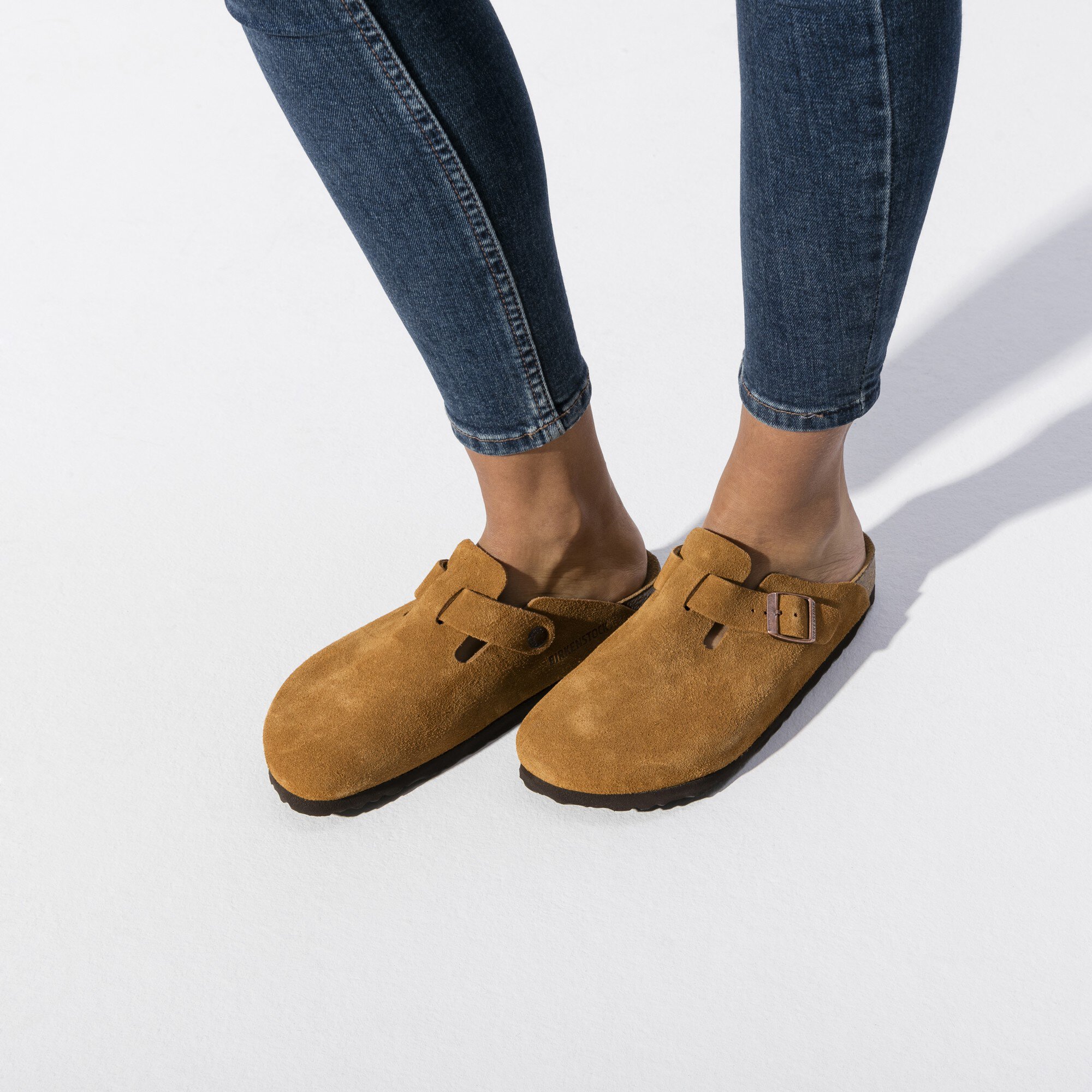 Boston Soft Footbed Suede Leather Mink