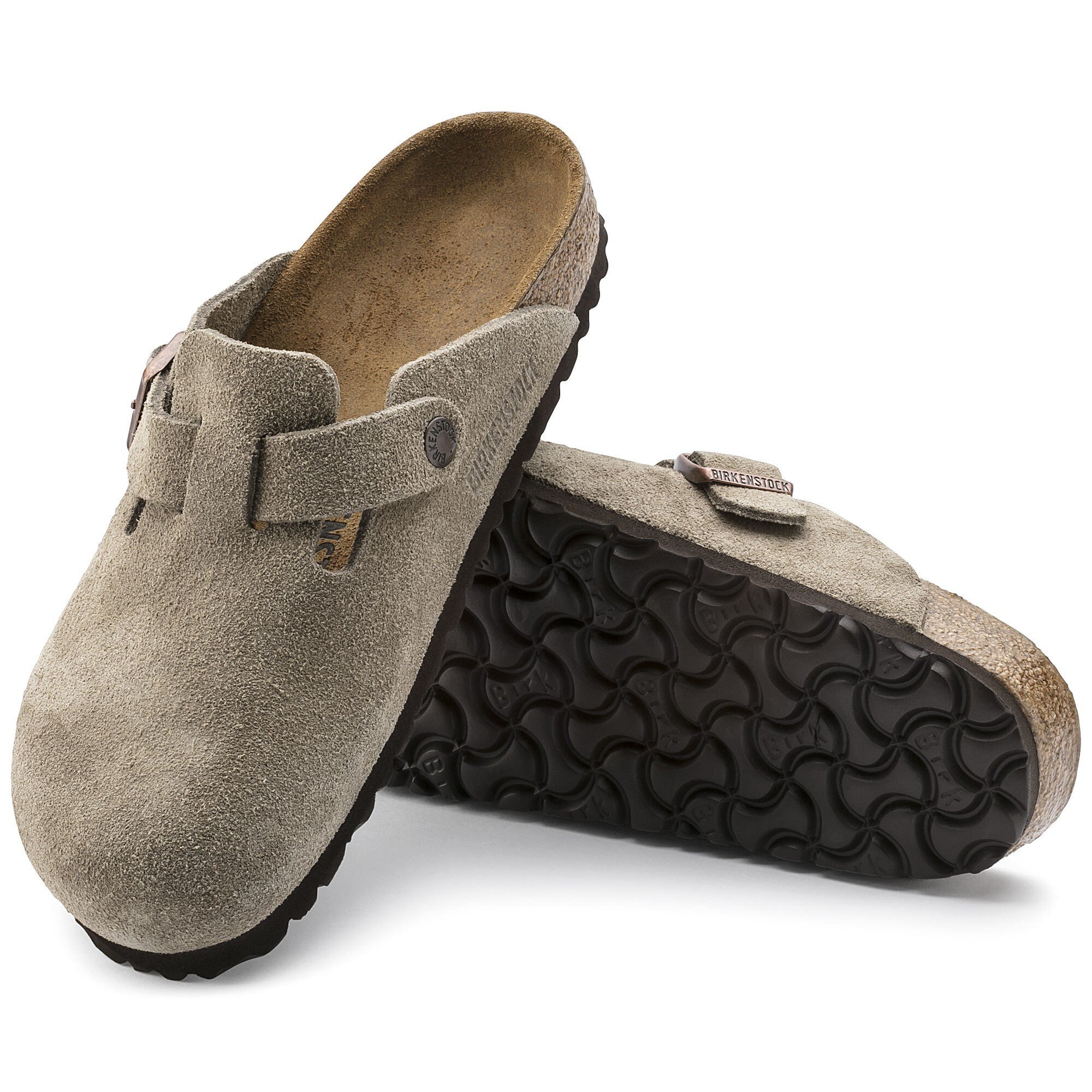 Boston Suede Leather Taupe | BIRKENSTOCK