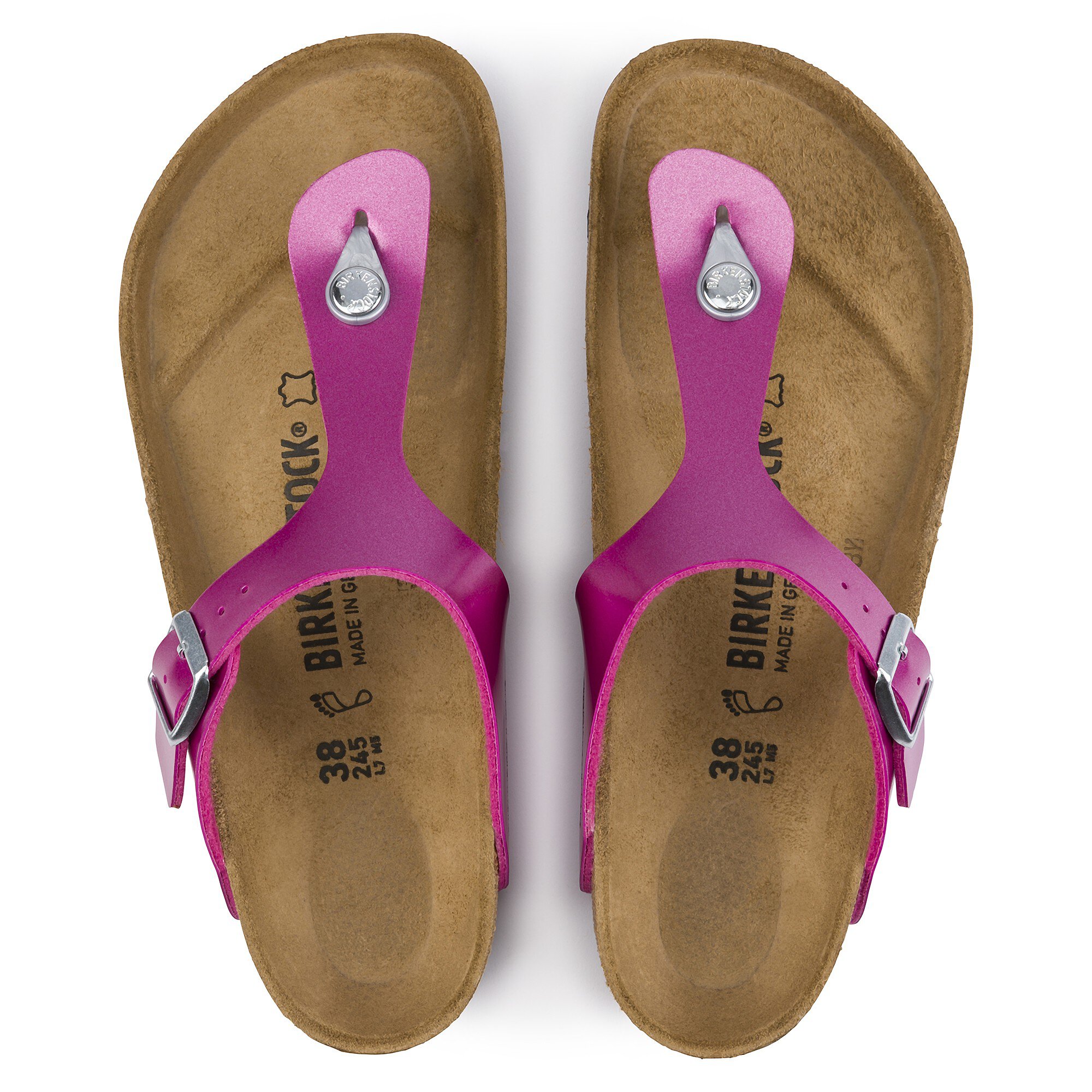 birkenstock electric metallic magenta