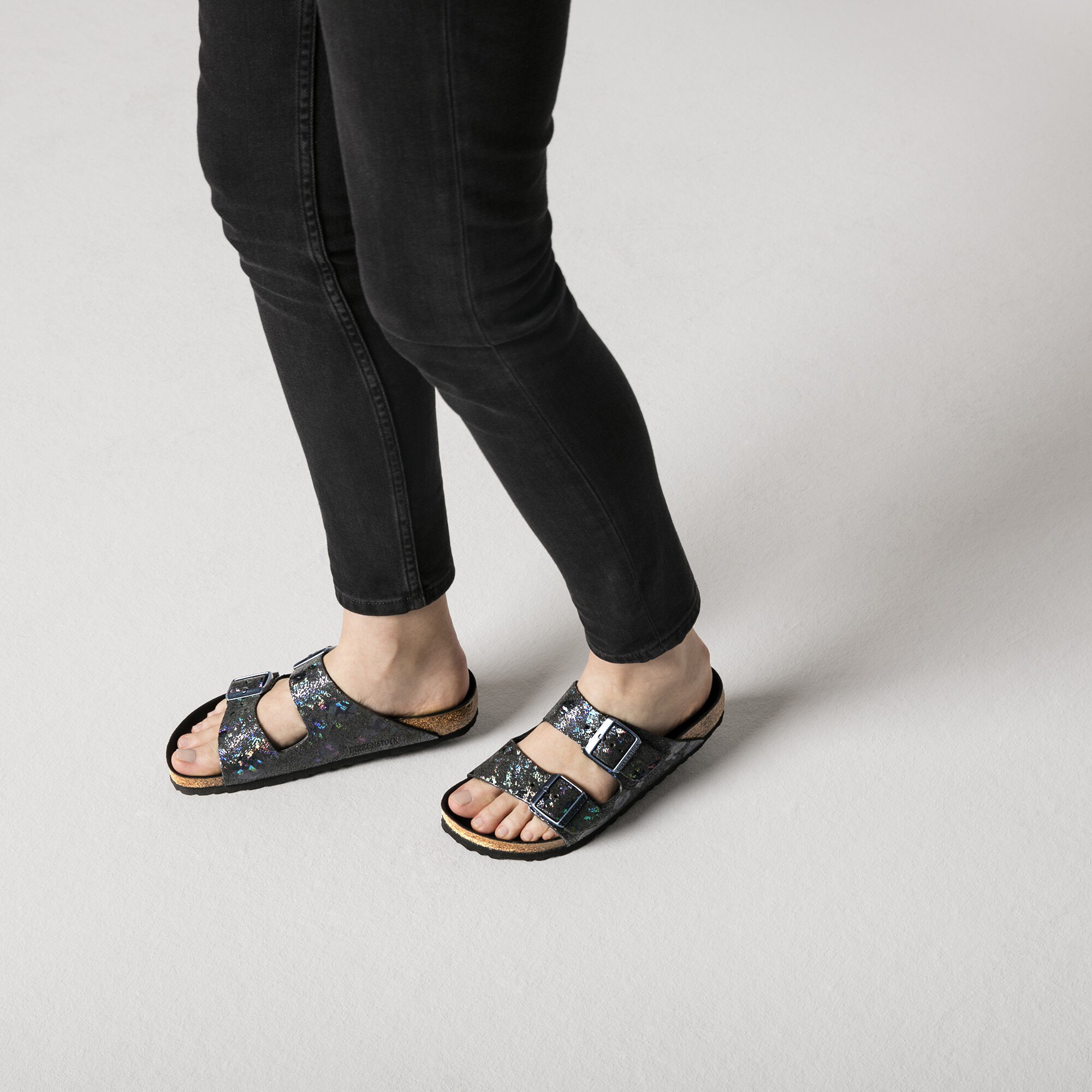 birkenstock spotted metallic