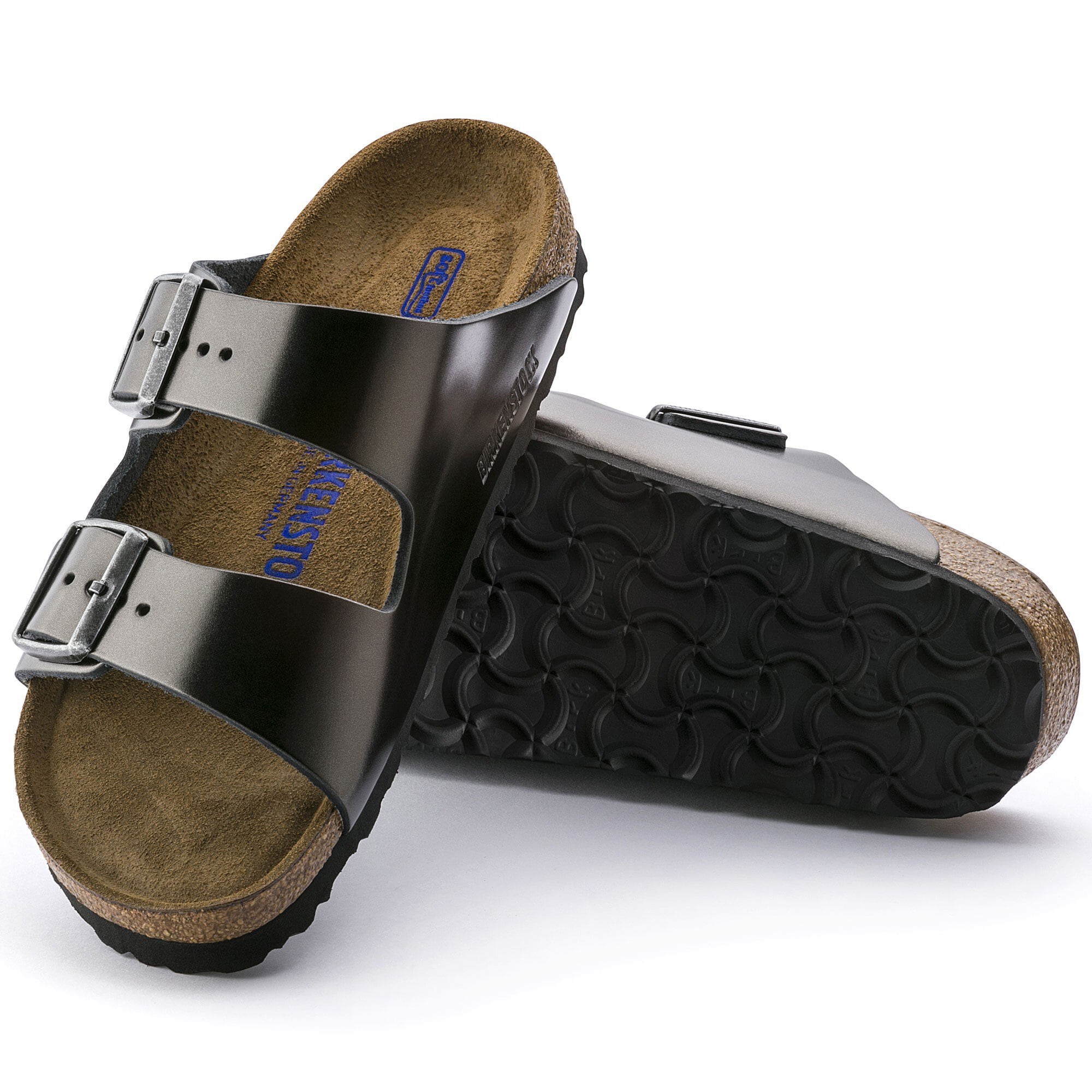 birkenstock metallic anthracite arizona