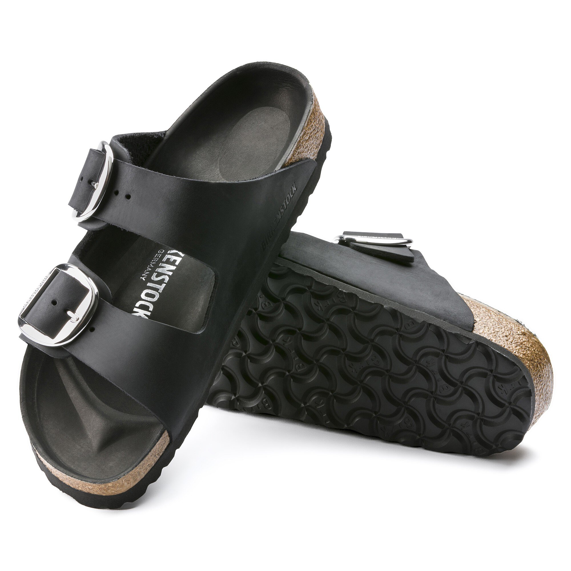 Arizona Big Buckle Oiled Leather Black | BIRKENSTOCK
