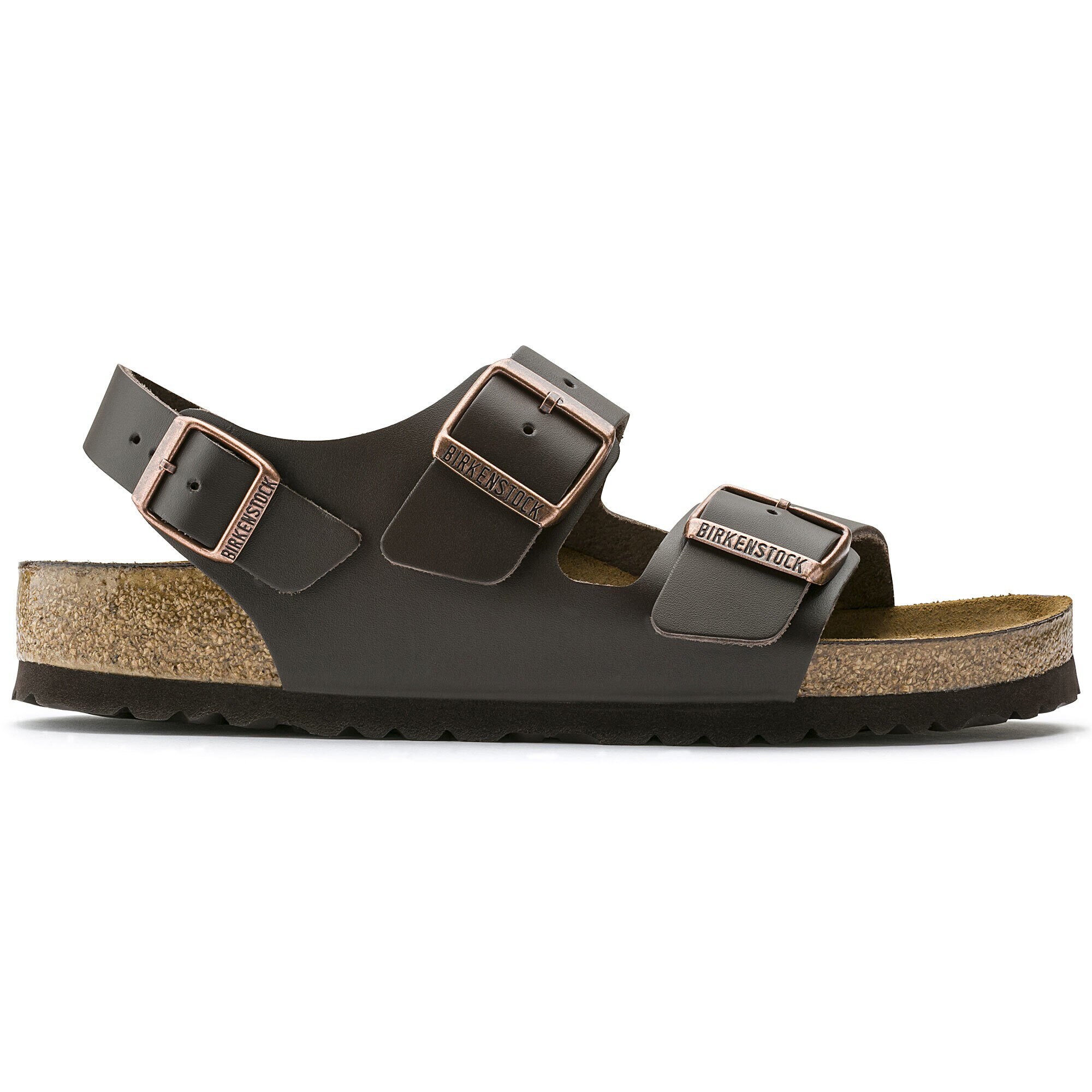 Birkenstock milano brown leather outlet