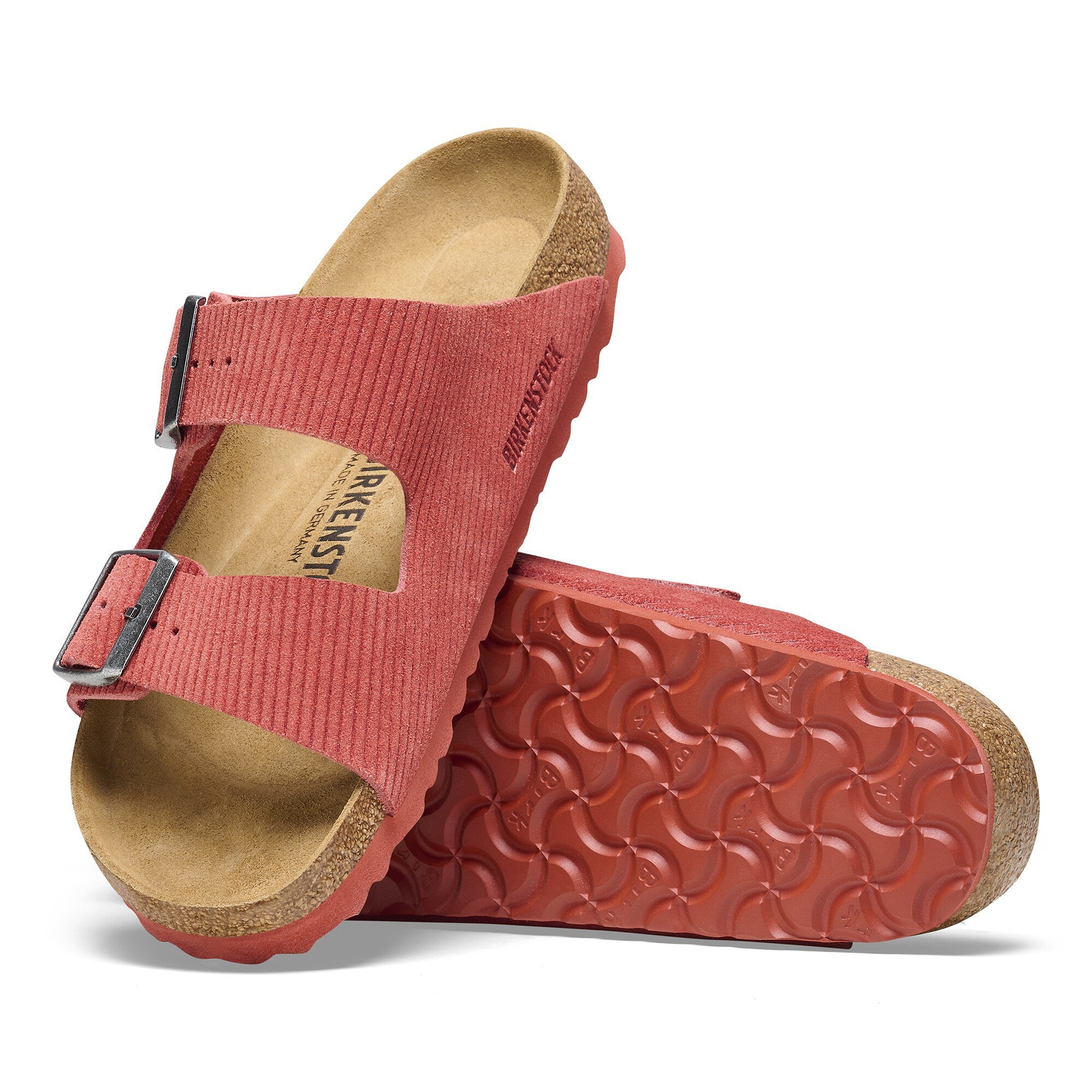 Red suede birkenstocks outlet