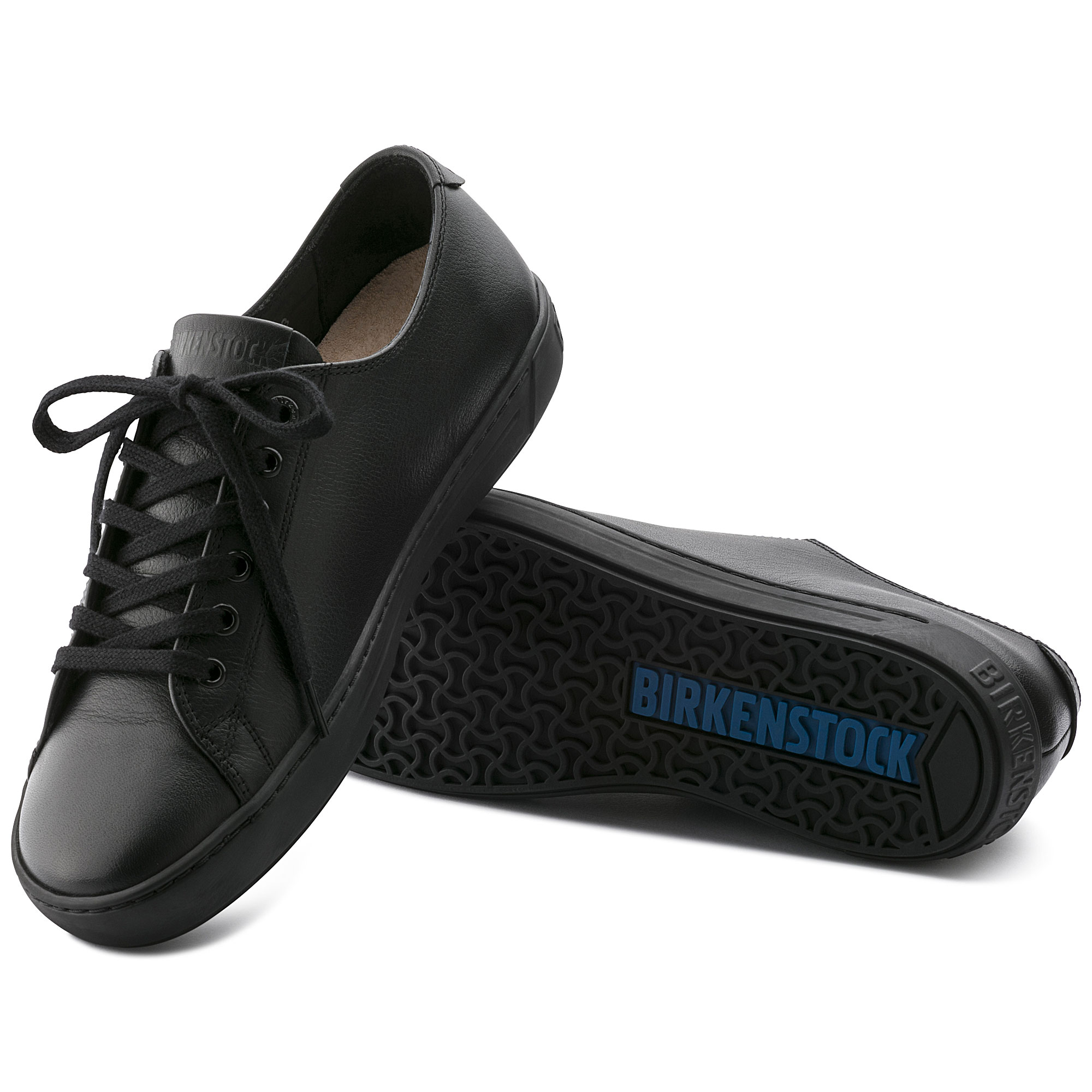 birkenstock black leather shoes
