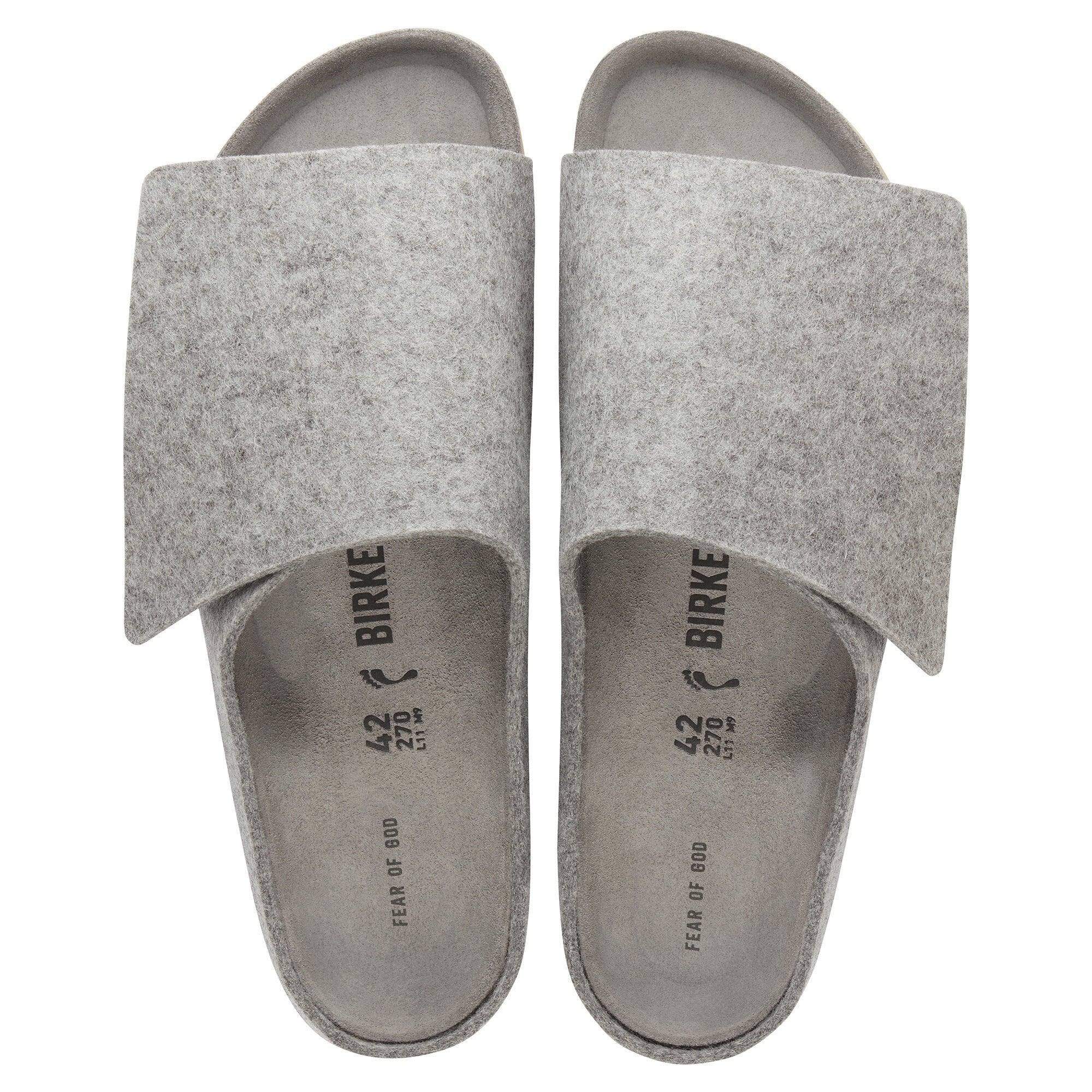 Birkenstock + Fear of God Wool-felt Sandals - Men - Gray Sandals - EU 43