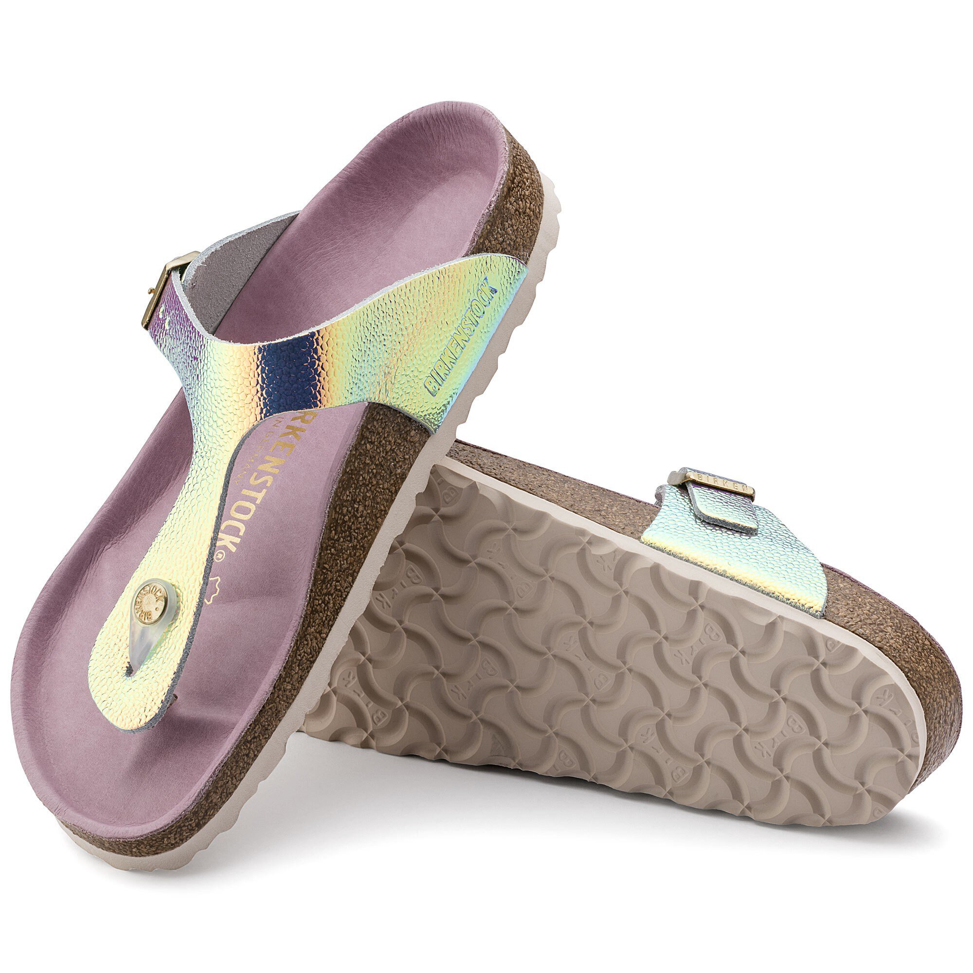 Birkenstock gizeh ombre pearl silver orchid Clearance