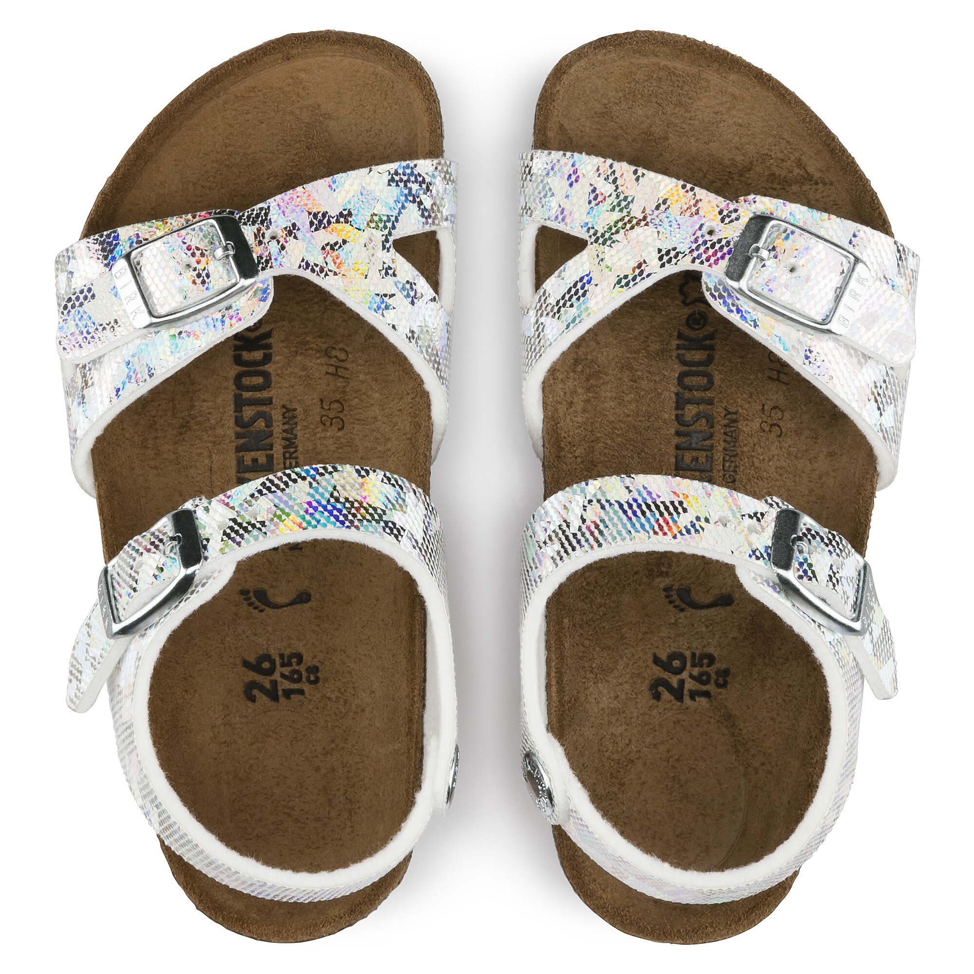 birkenstock rio silver