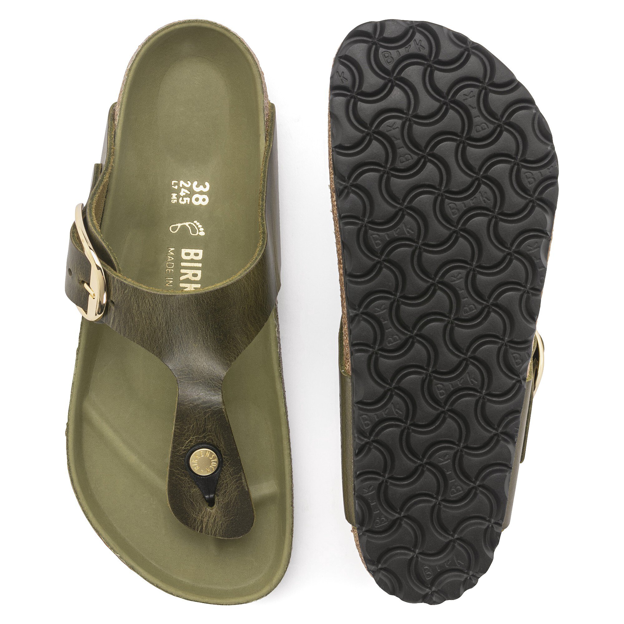 Gizeh Big Buckle Natural Leather Oiled