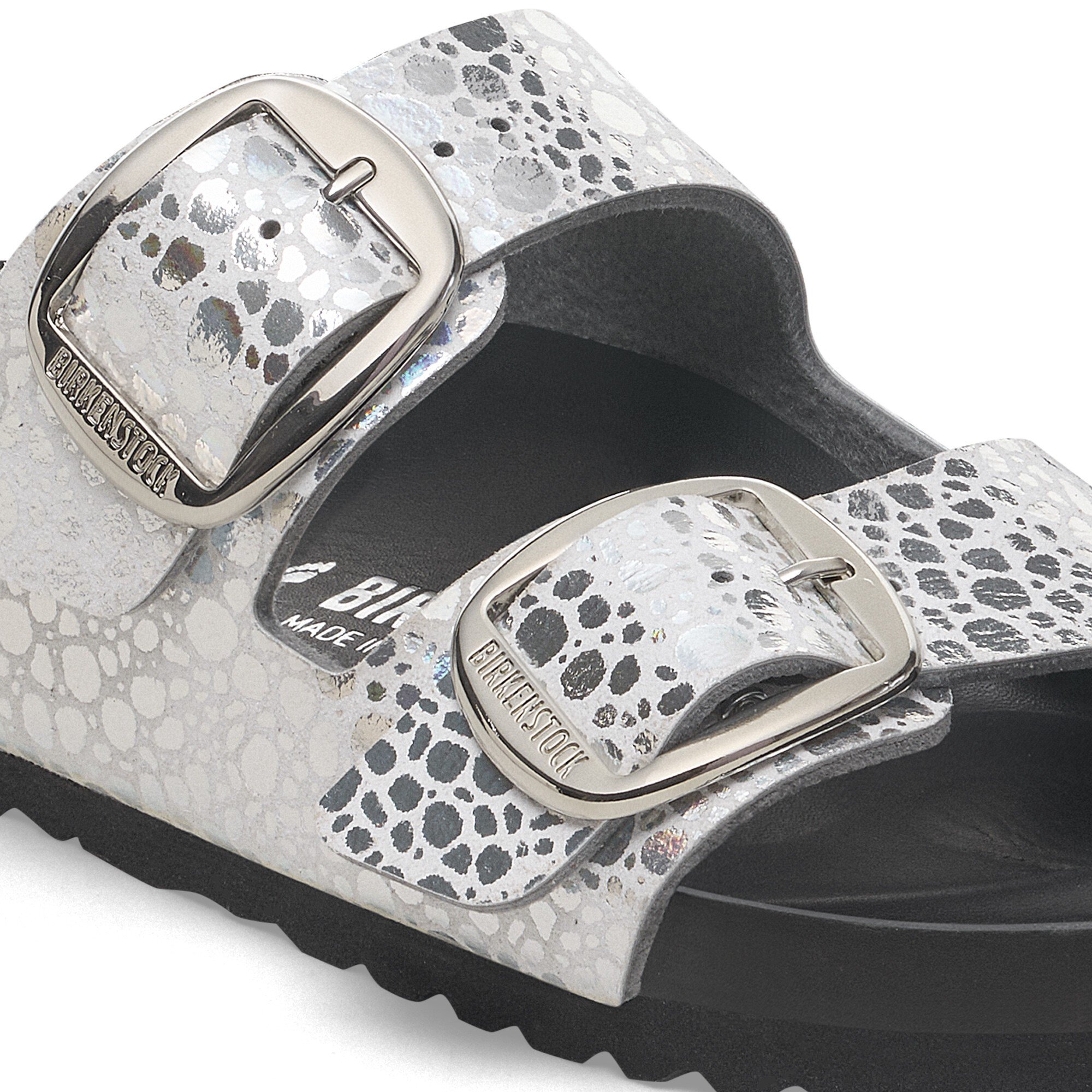 Arizona Big Buckle Synthetik Metallic Stones Silver