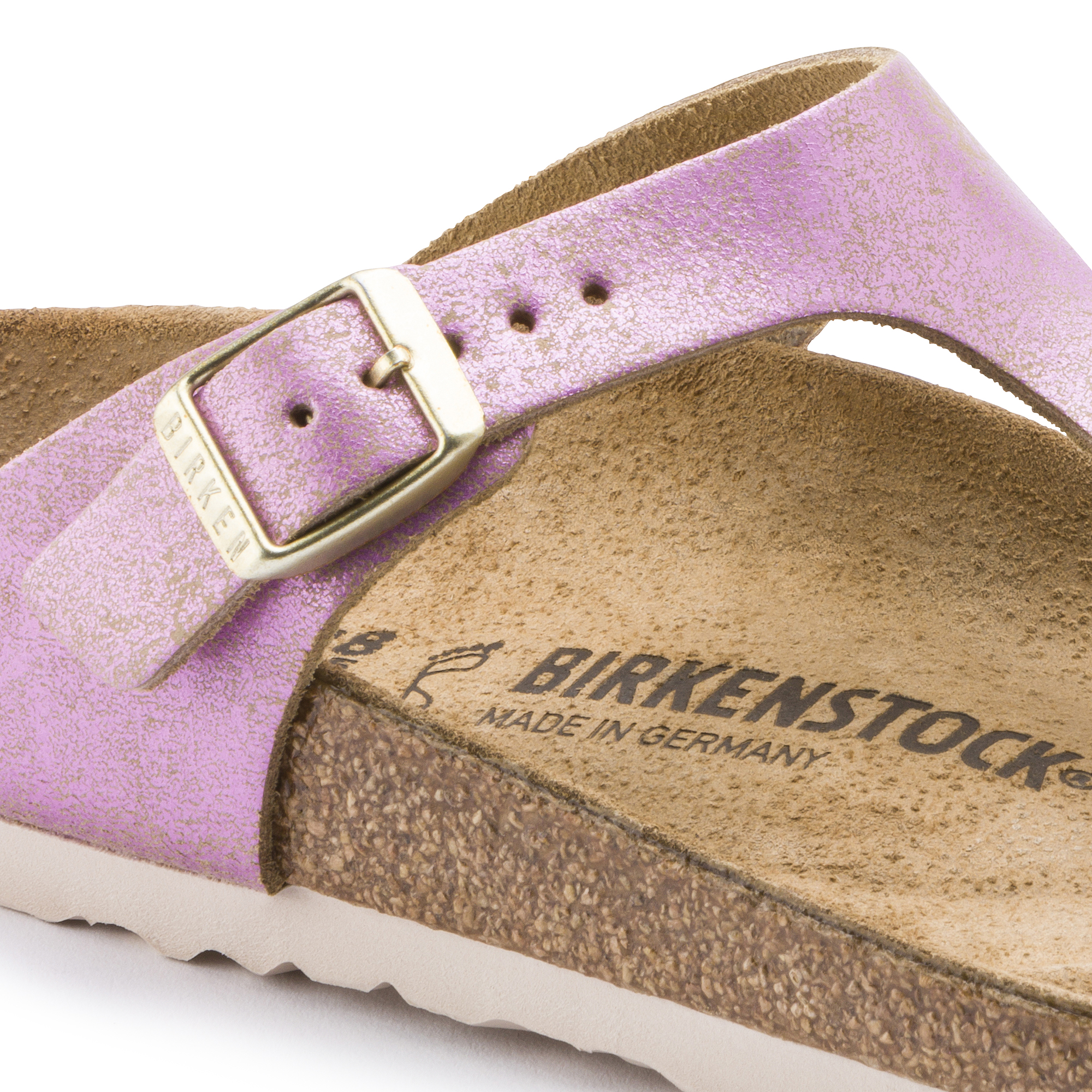 purple suede birkenstocks