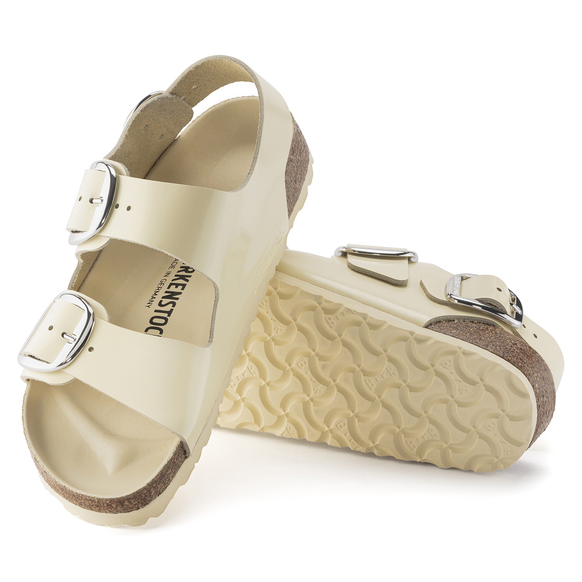 Big Natural Leather Patent High Shine Butter BIRKENSTOCK