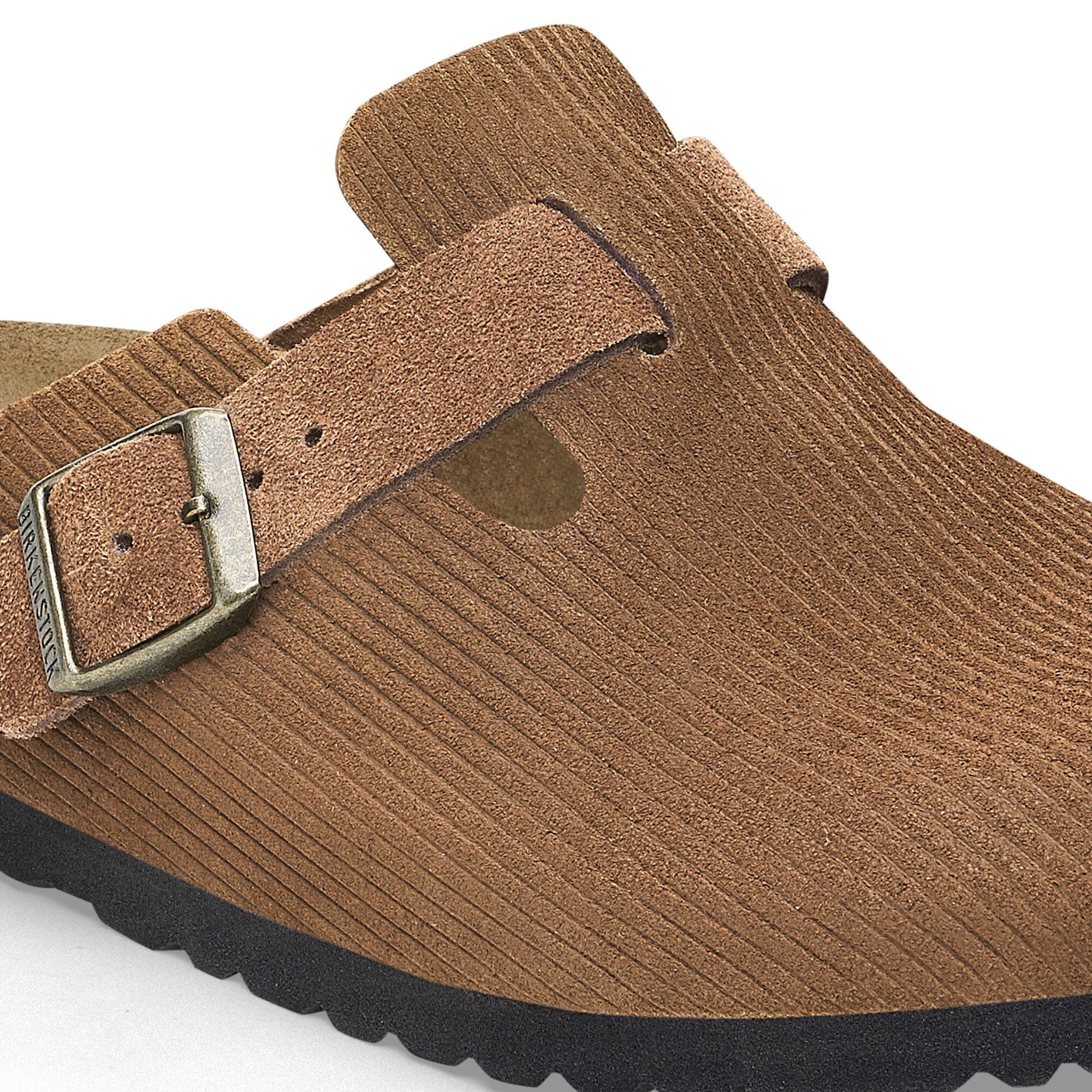 Boston Suede Leather Embossed Corduroy Dark Tea | BIRKENSTOCK