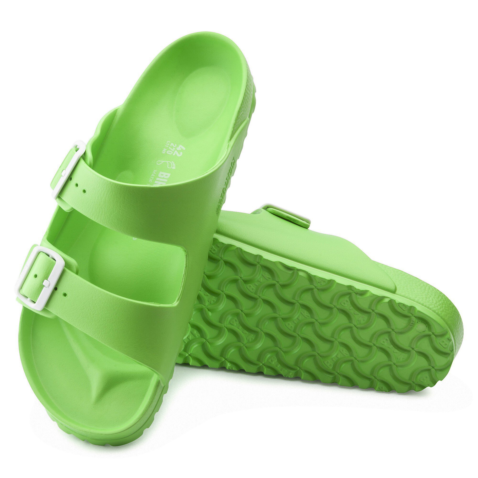 green birkenstock sandals