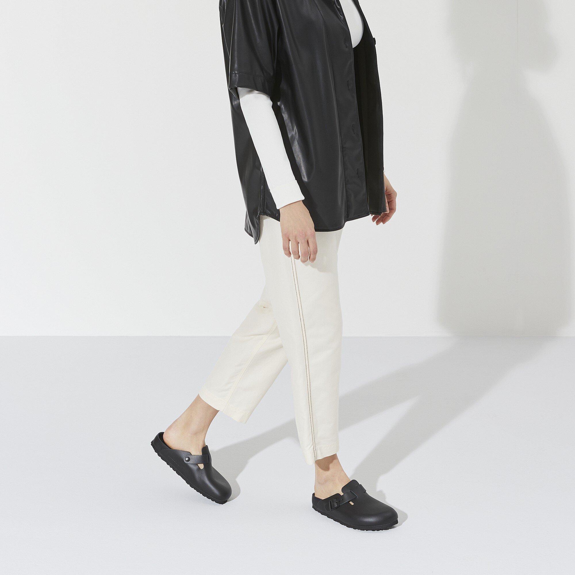 Boston Exquisite Natural Leather Black | BIRKENSTOCK