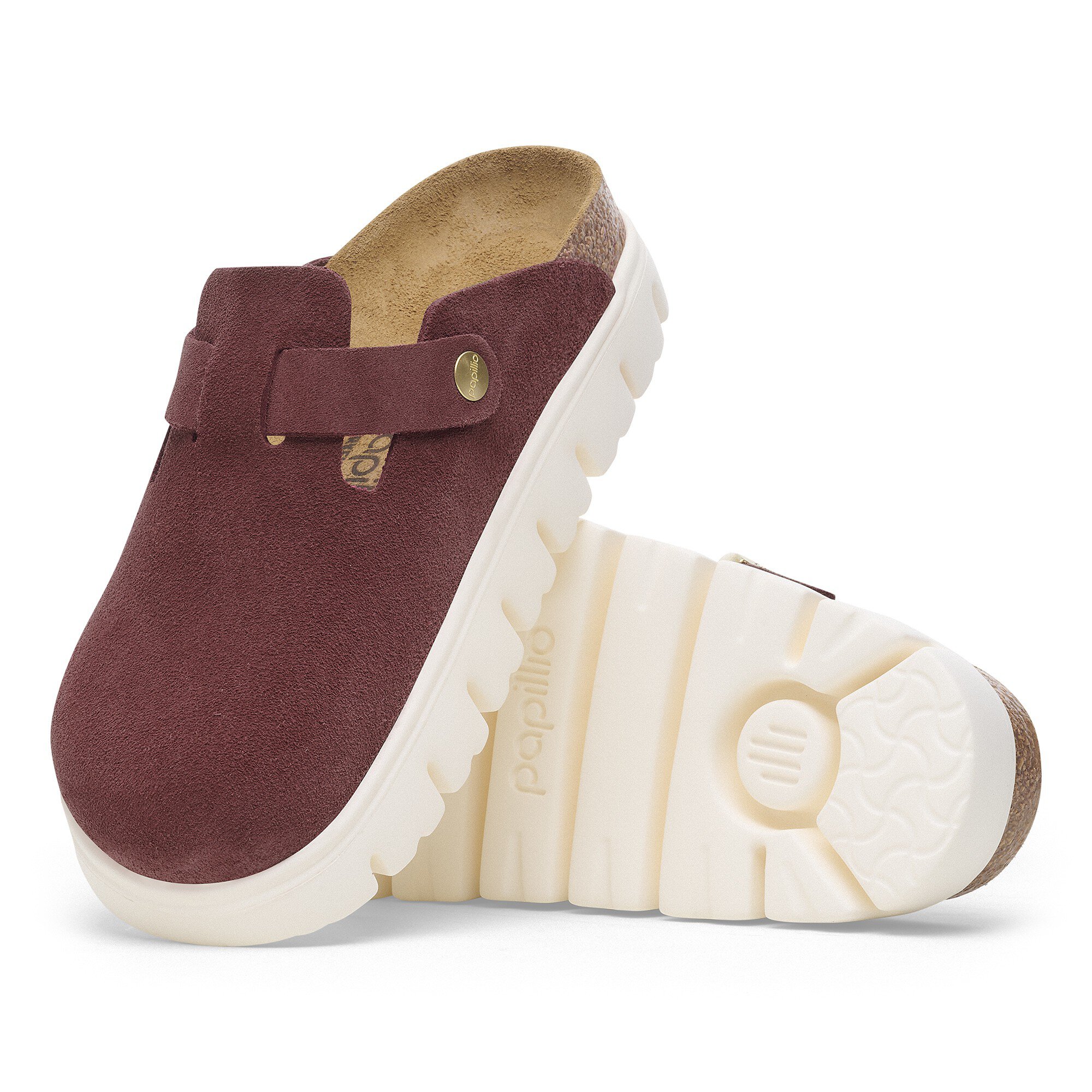 Boston Chunky Suede Leather Berry Crush | BIRKENSTOCK