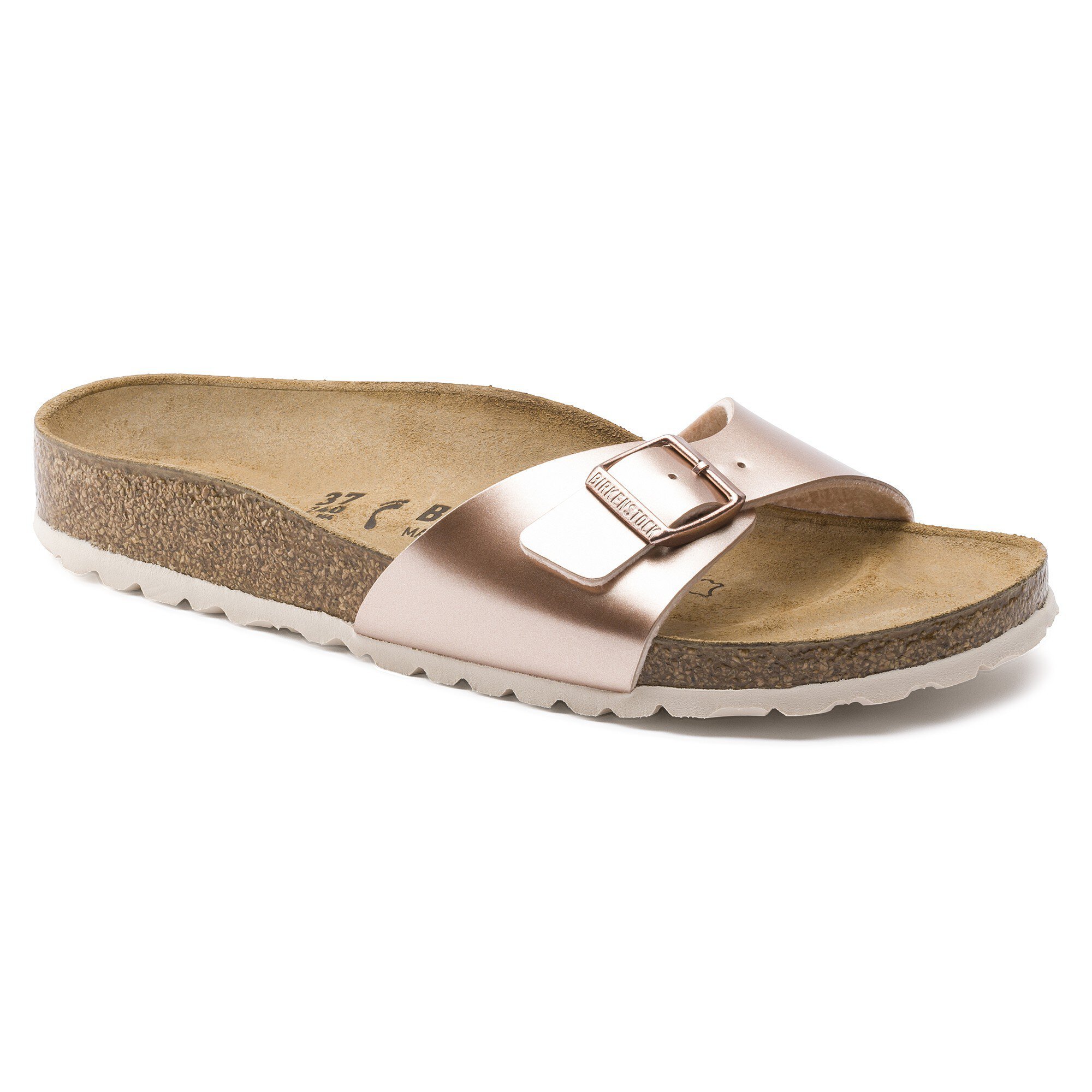 birkenstock sandals metallic copper