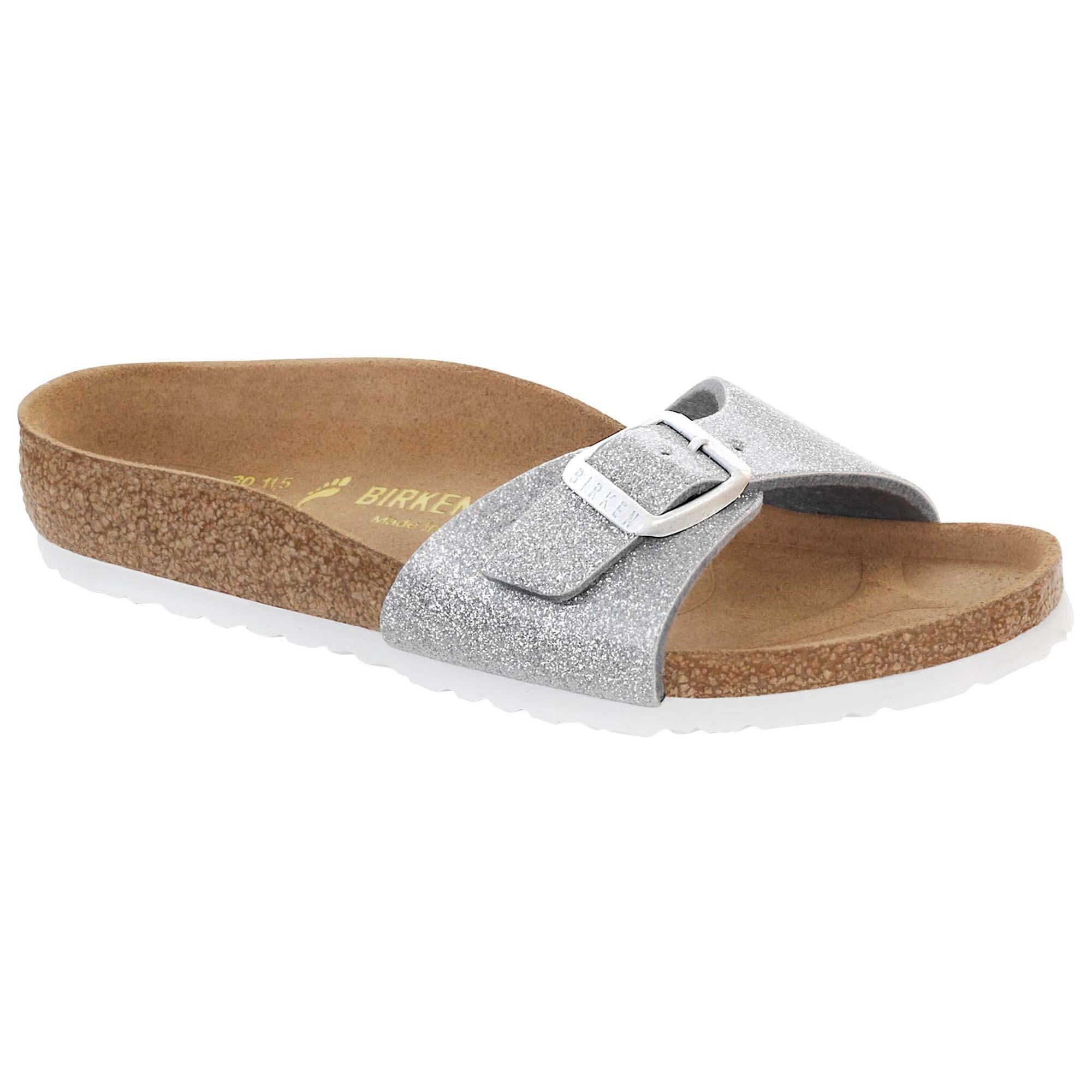silver glitter birkenstocks