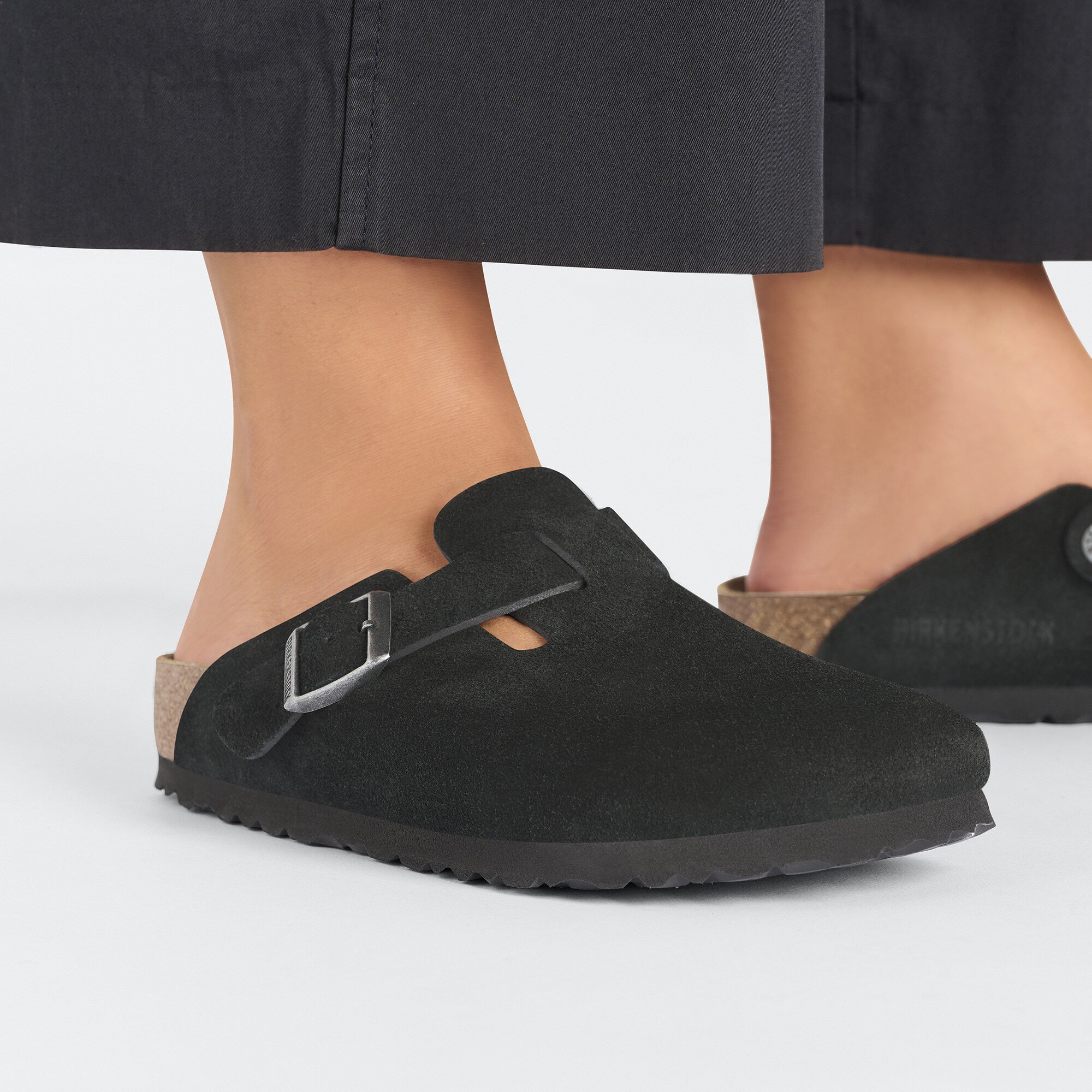 美品】BIRKENSTOCK BOSTON BLACK ボストン 黒
