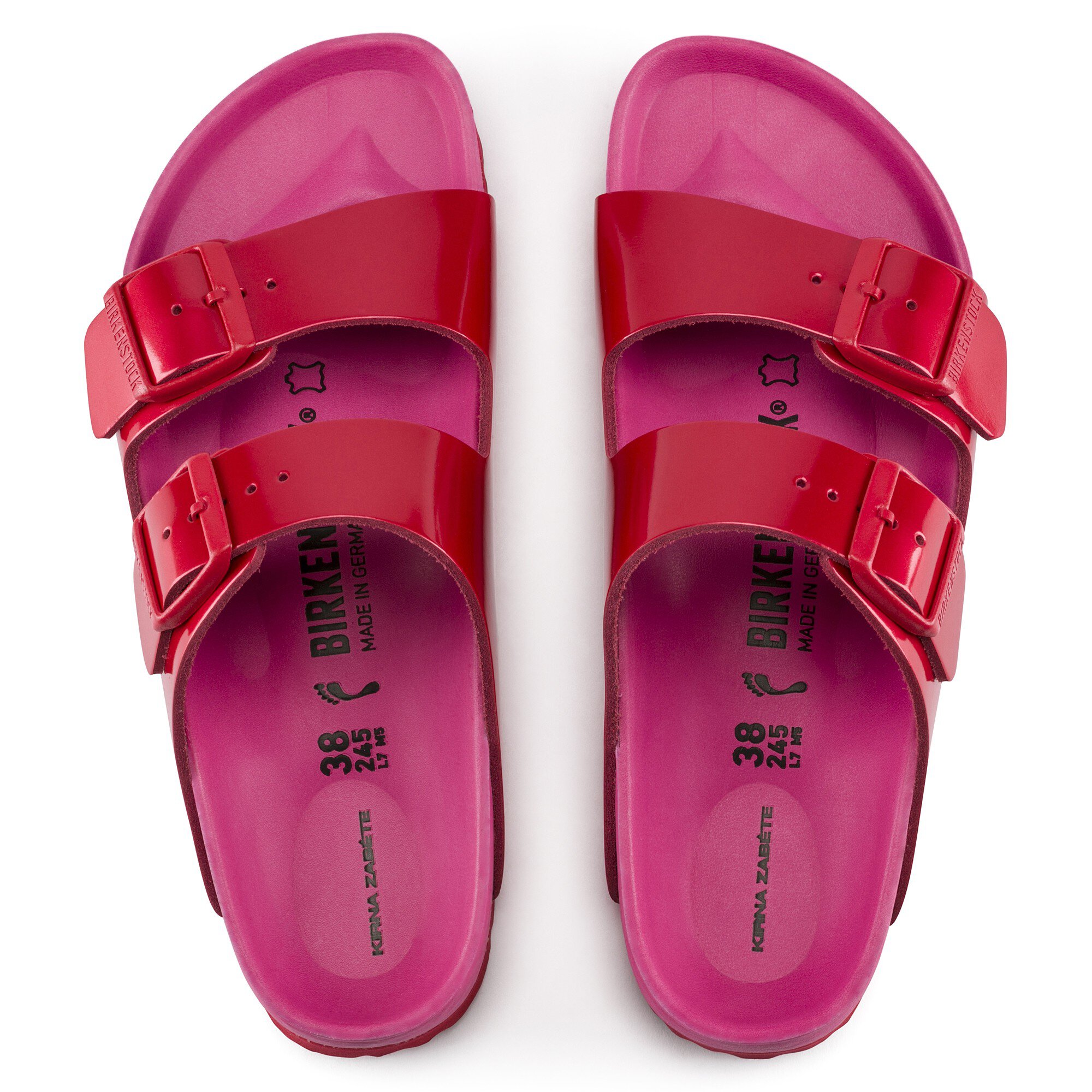 red birkenstock arizona sandals