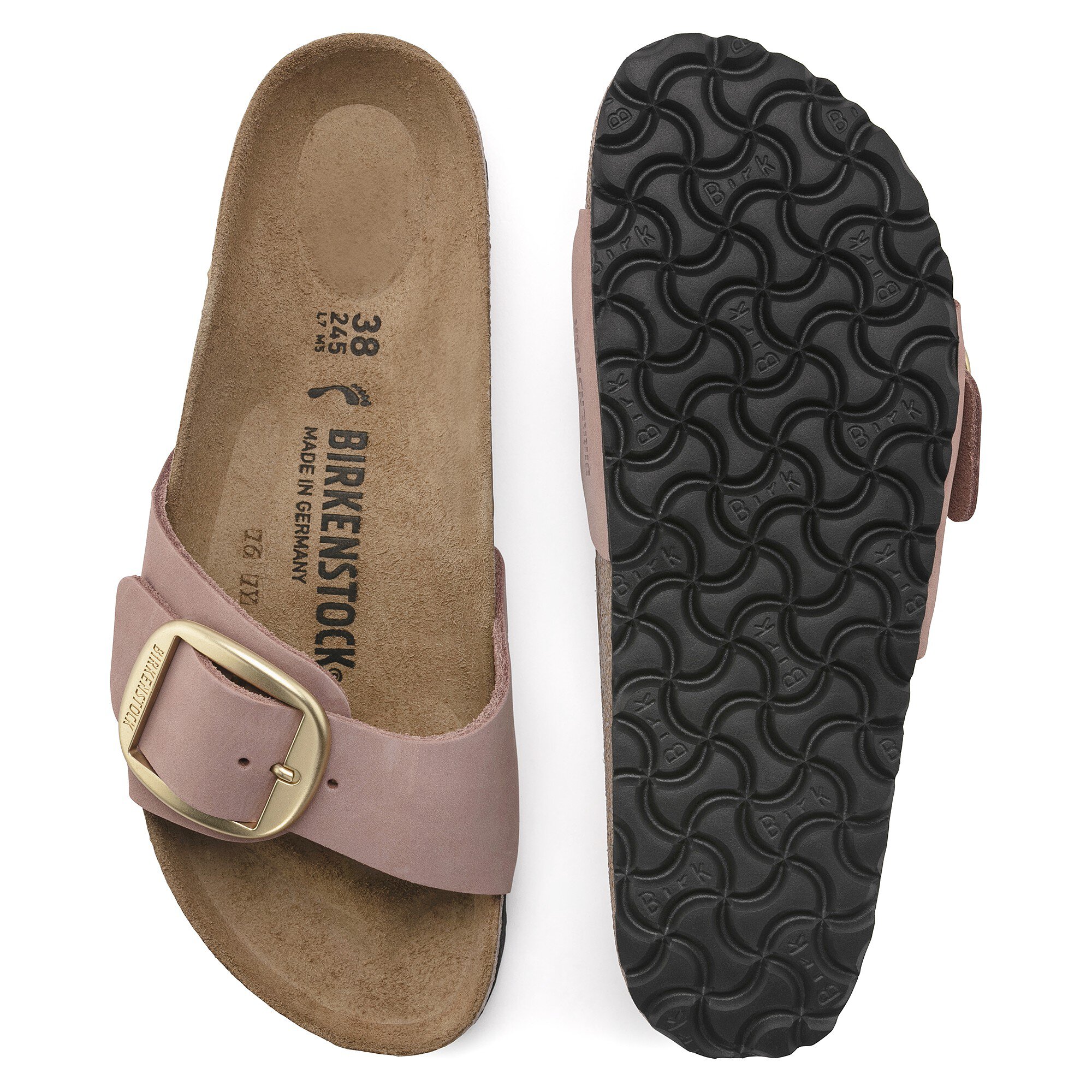 Birkenstock madrid big buckle rose gold cheap