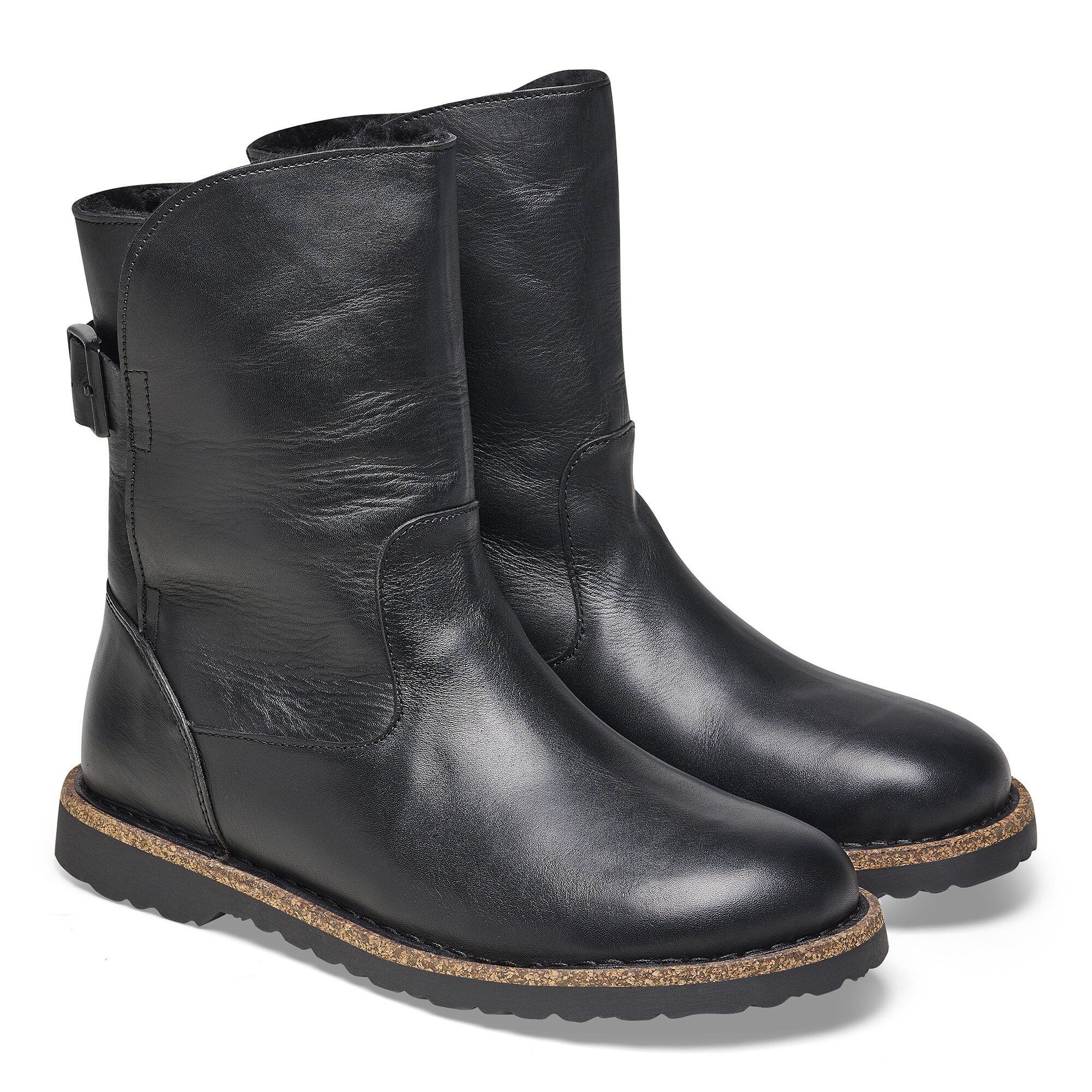 Uppsala Shearling Leather Black BIRKENSTOCK