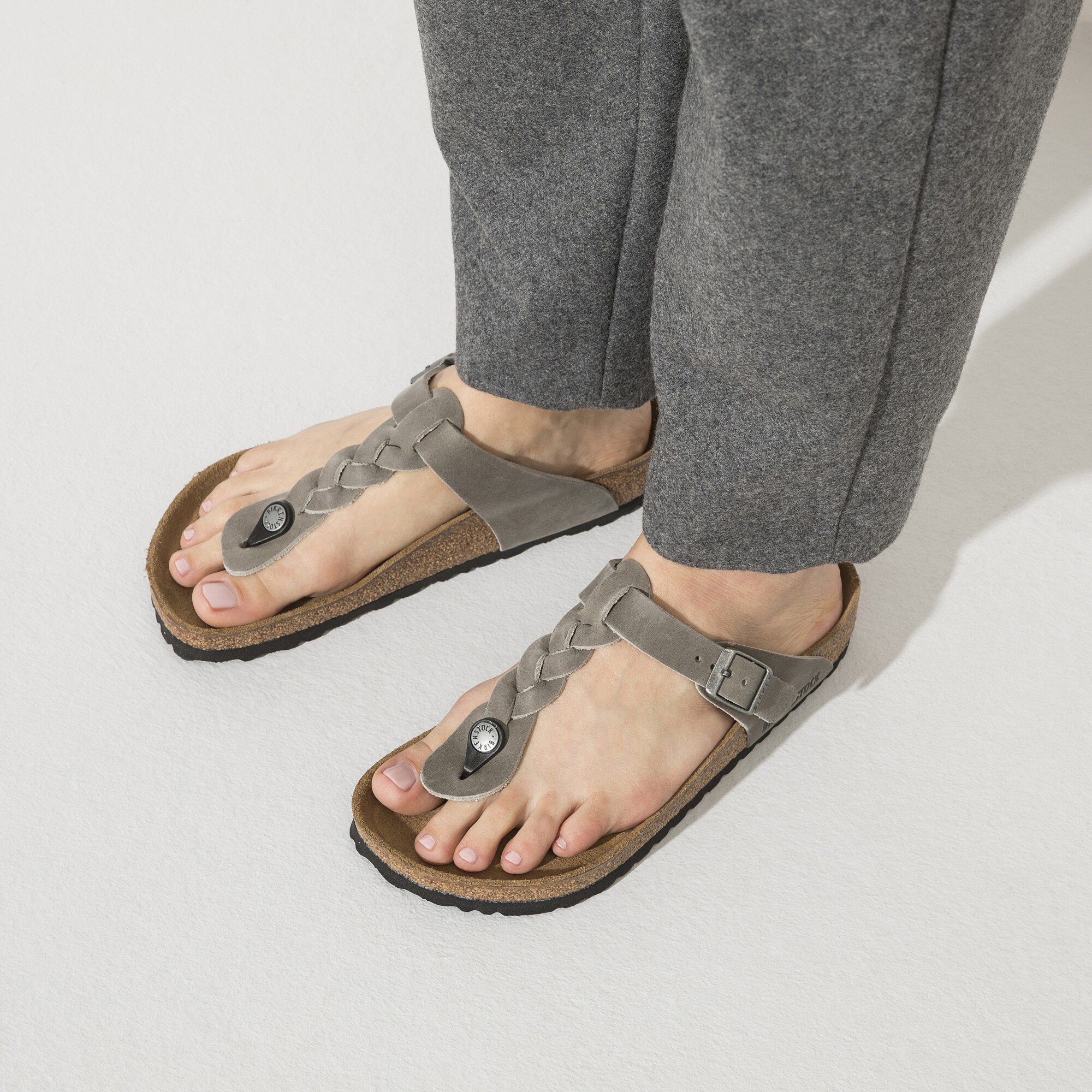 Gizeh Braided Oiled Leather Iron BIRKENSTOCK