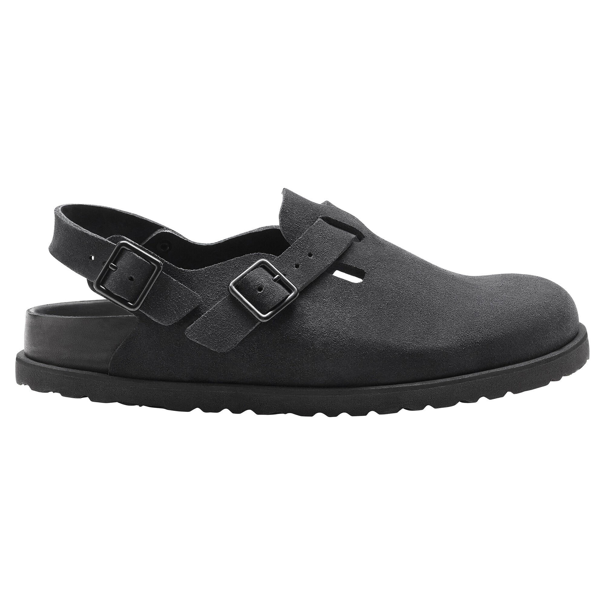 Boston Soft Footbed Suede Leather Black | BIRKENSTOCK
