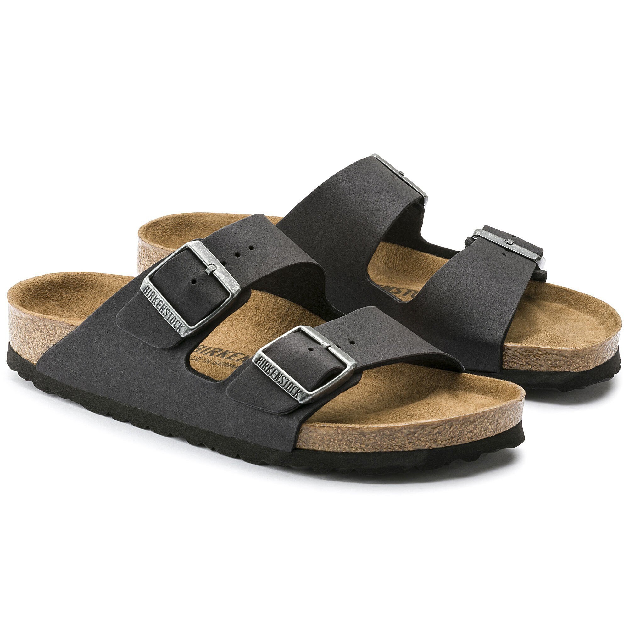 birkenstock arizona vegan anthracite sandals