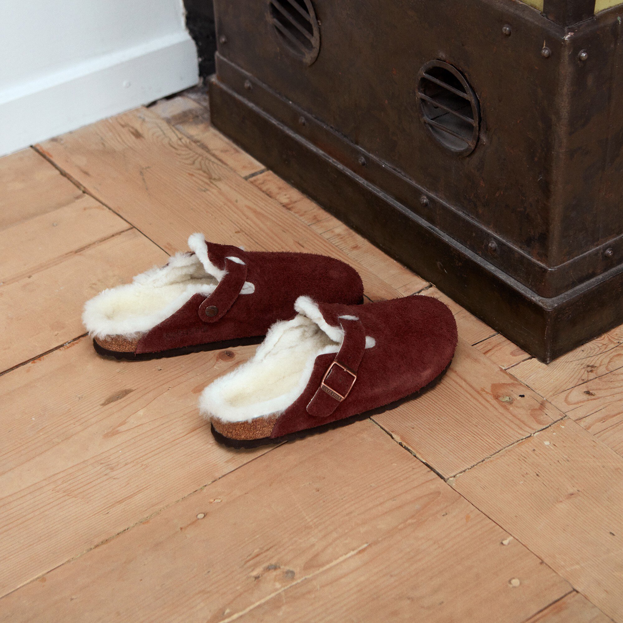 birkenstock boston shearling port