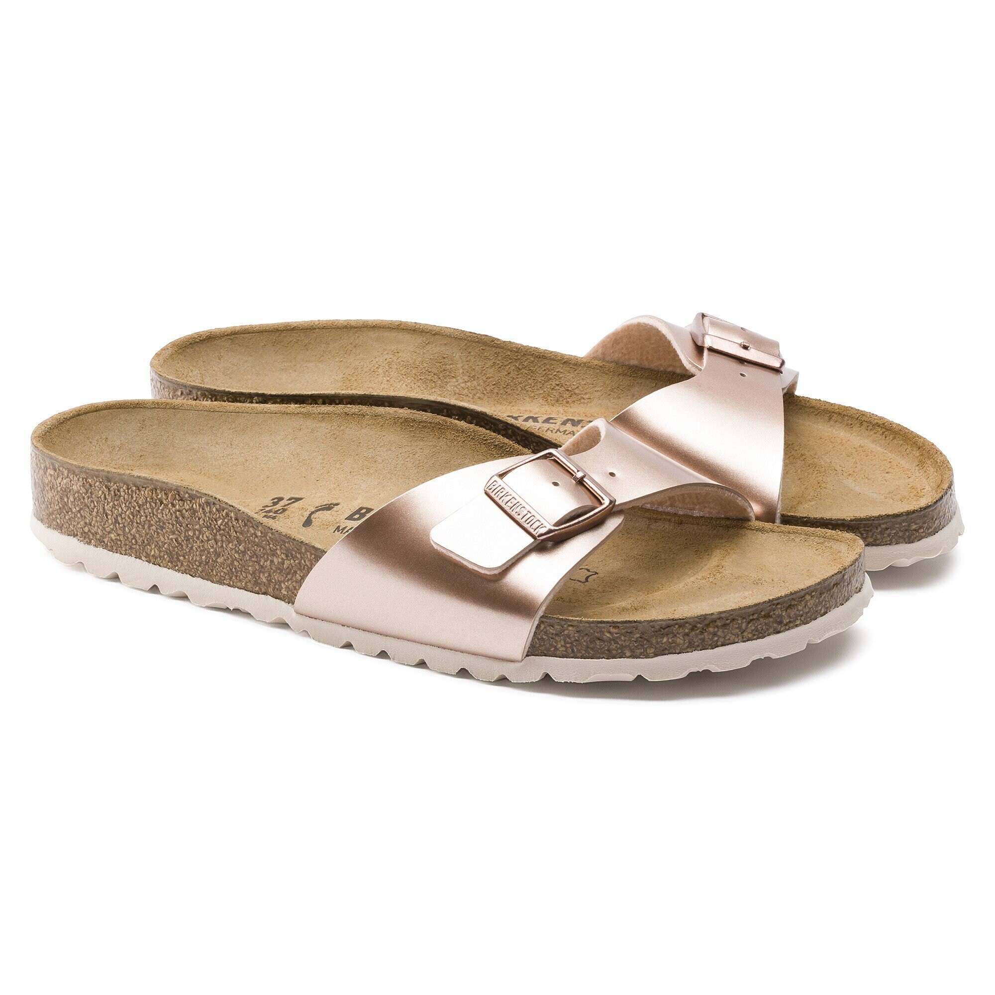 electric metallic copper birkenstock