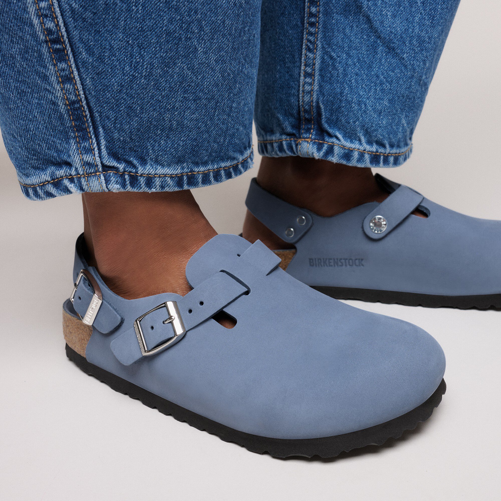 Tokio Nubuck Leather Stone Blue | BIRKENSTOCK