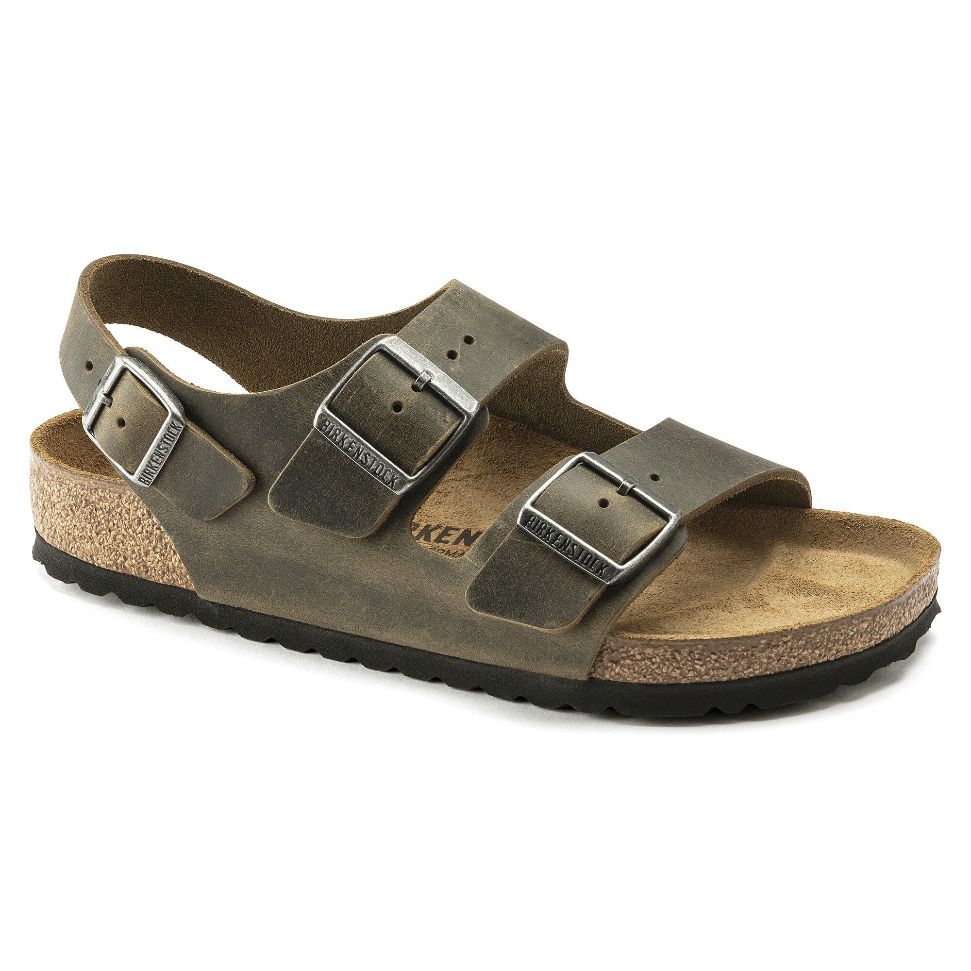 Landsdækkende Forfalske Vejrudsigt Milano Oiled Leather Faded Khaki | BIRKENSTOCK