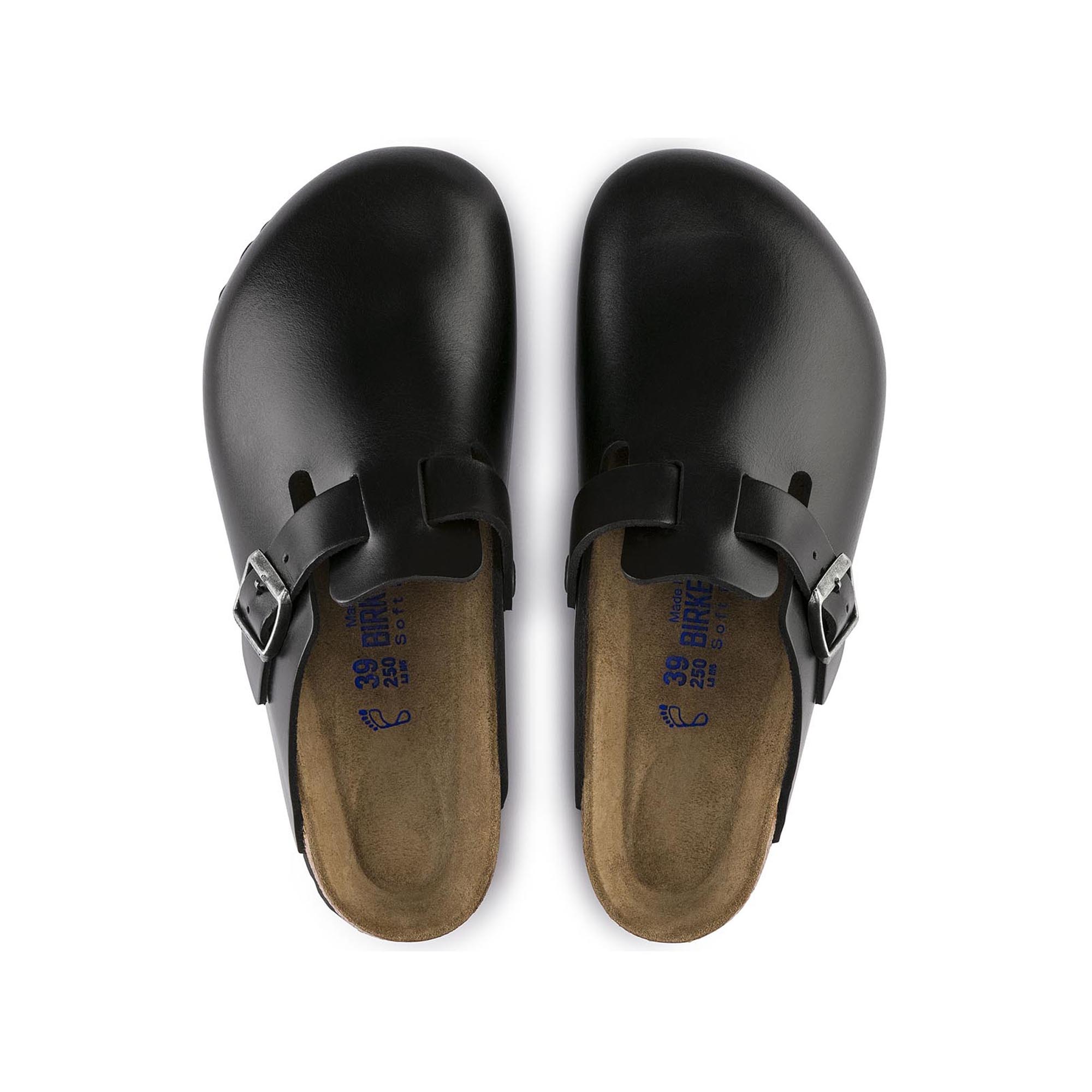 Boston Soft Footbed Smooth Leather Amalfi Black | BIRKENSTOCK