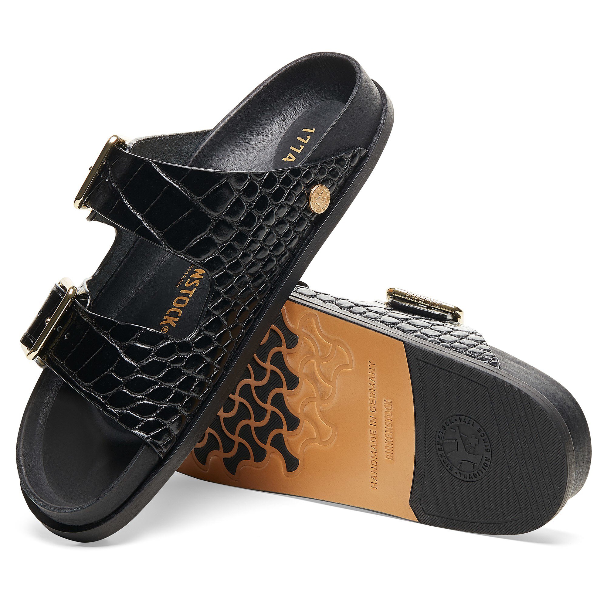 1774 Arizona Croco Leather Black BIRKENSTOCK