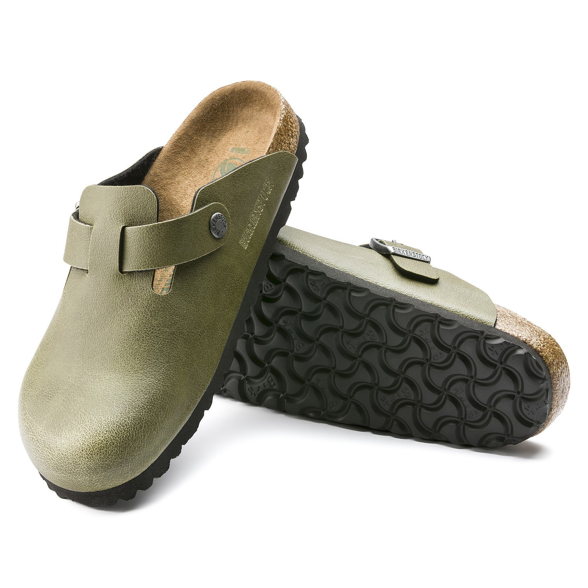 Boston Birko-Flor Pull Up Olive | BIRKENSTOCK