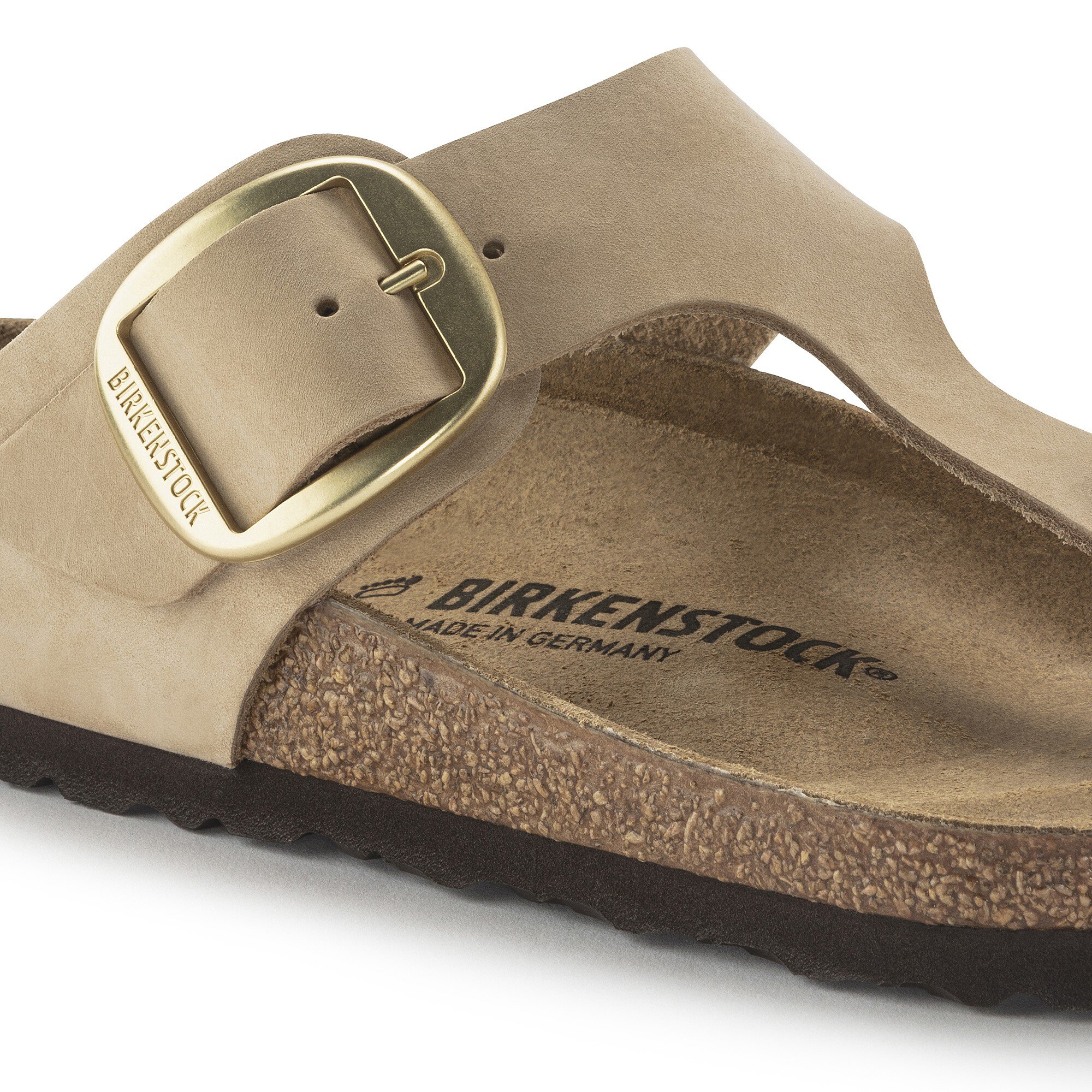Gizeh Big Buckle Nubuck Leather Sandcastle | BIRKENSTOCK