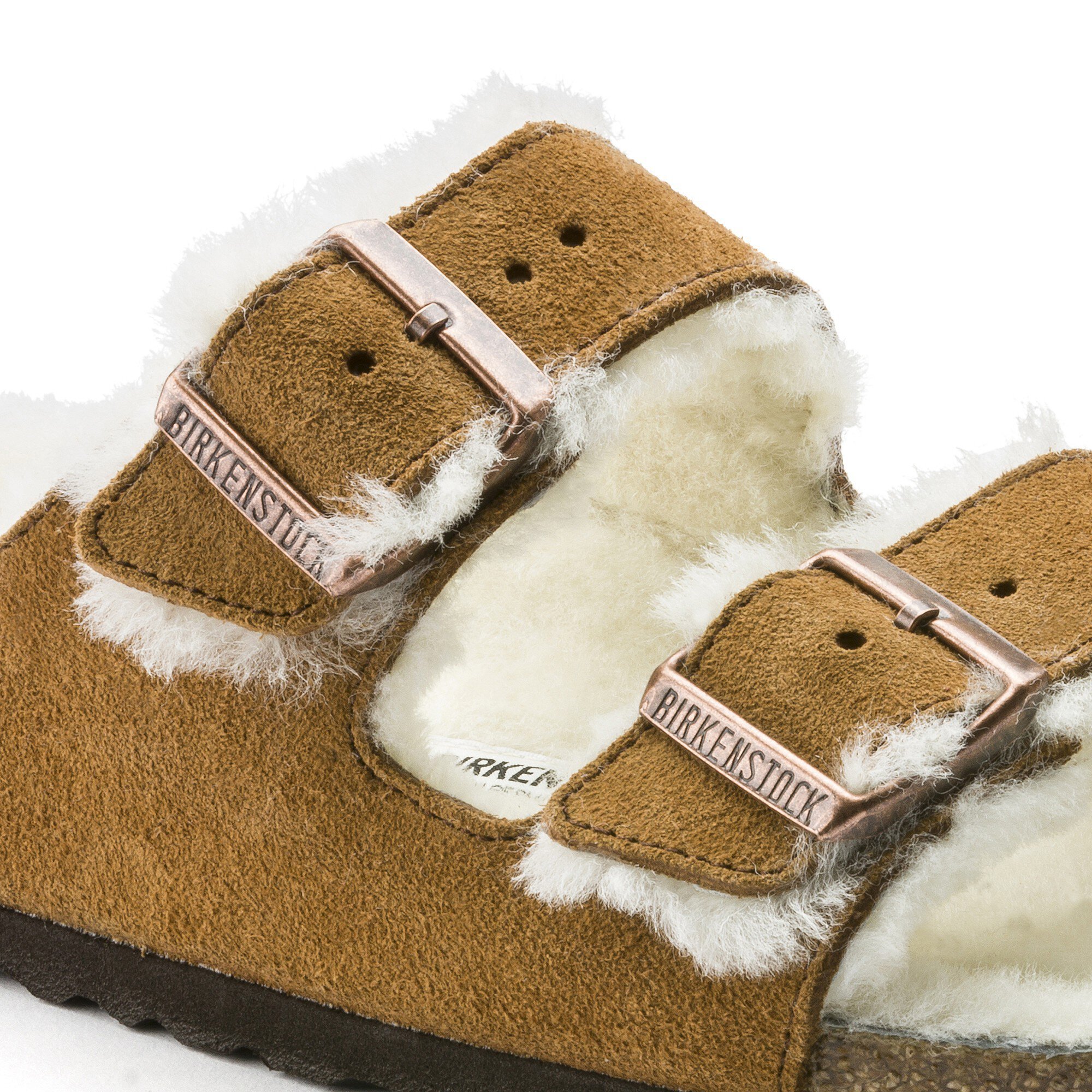 Arizona Shearling Suede Leather Mink BIRKENSTOCK