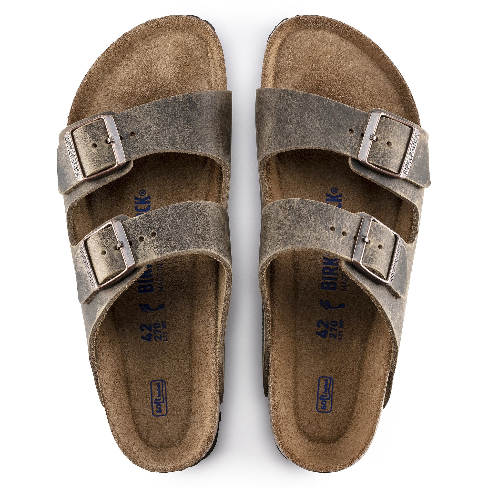 Birkenstock arizona oiled shop leather mud green