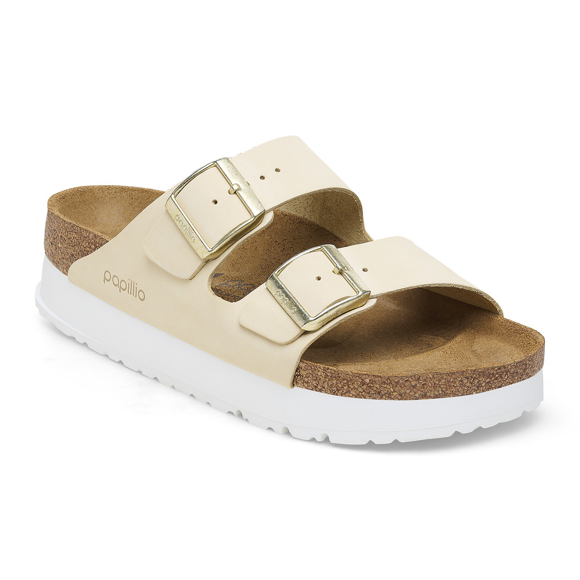 Arizona PAP Flex Platform Nubuk Leather Ecru BIRKENSTOCK