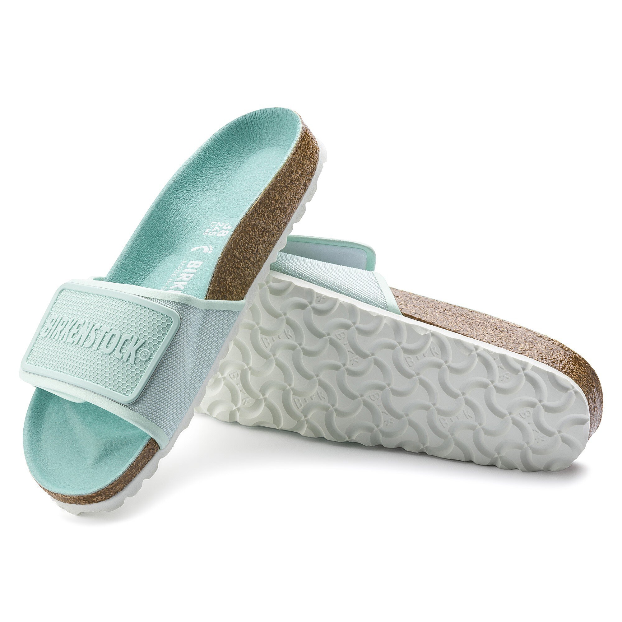 mint green birkenstock sandals