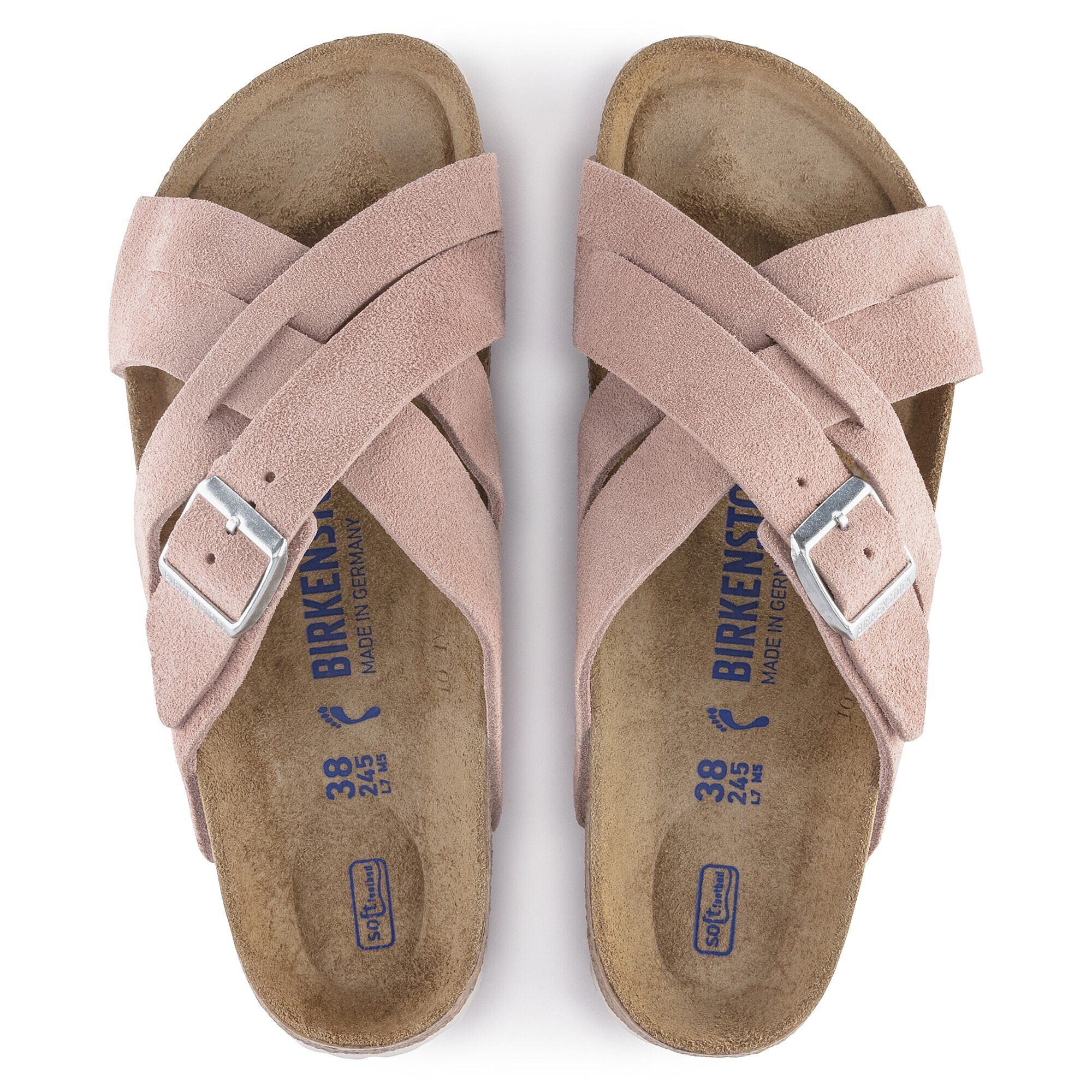 Lugano Soft Footbed Suede Leather Pink Clay BIRKENSTOCK