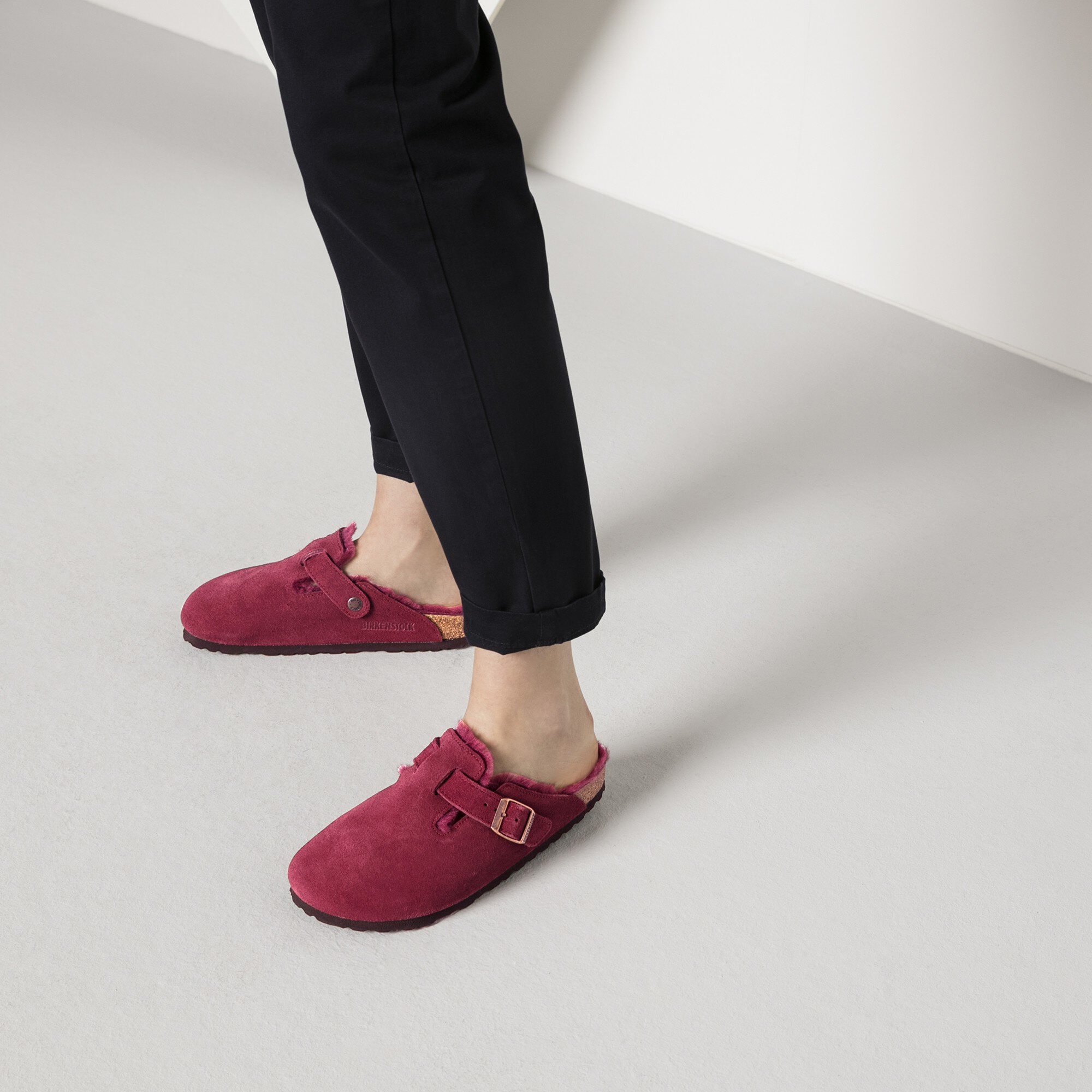Birkenstock boston shearling bordeaux outlet