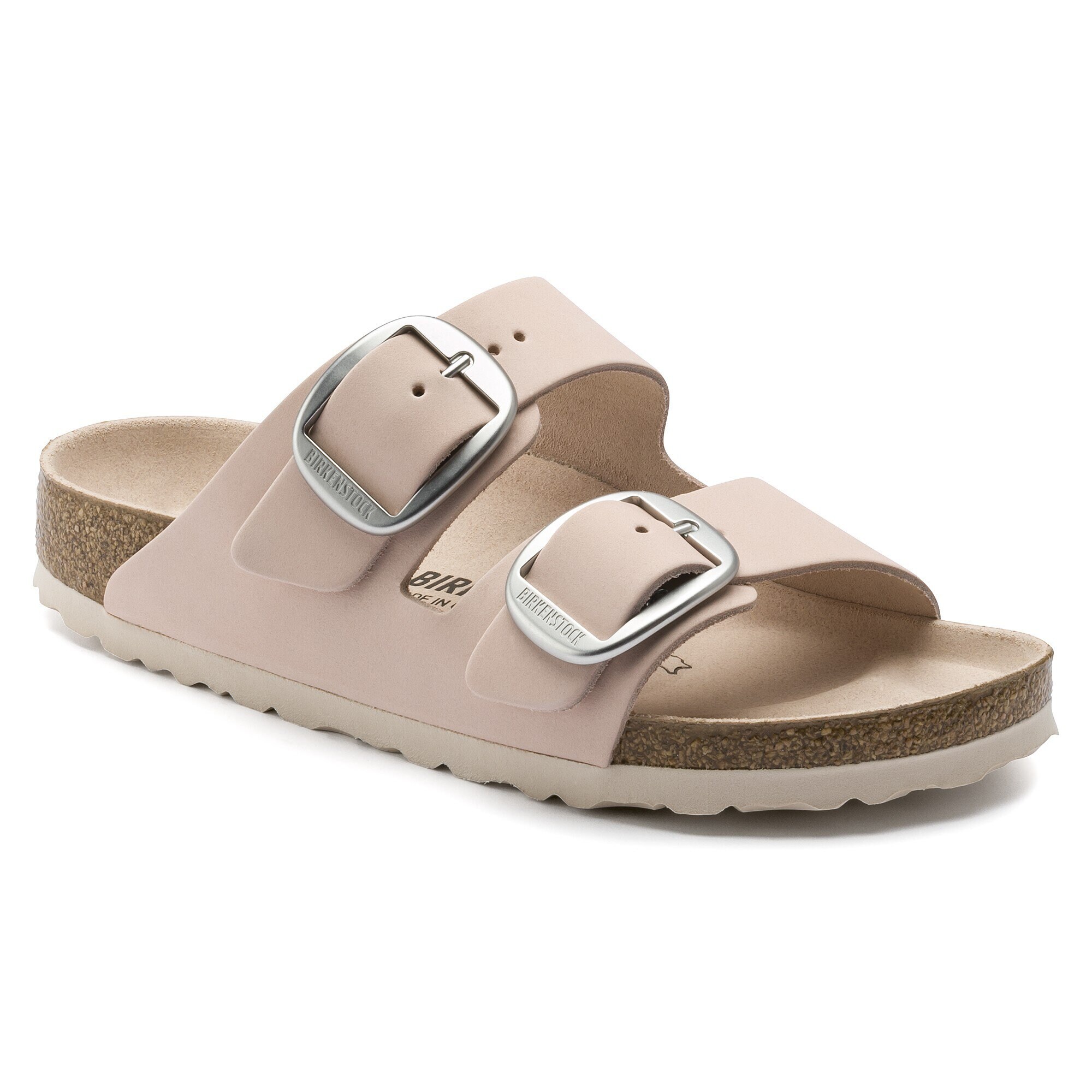 rose suede birkenstocks