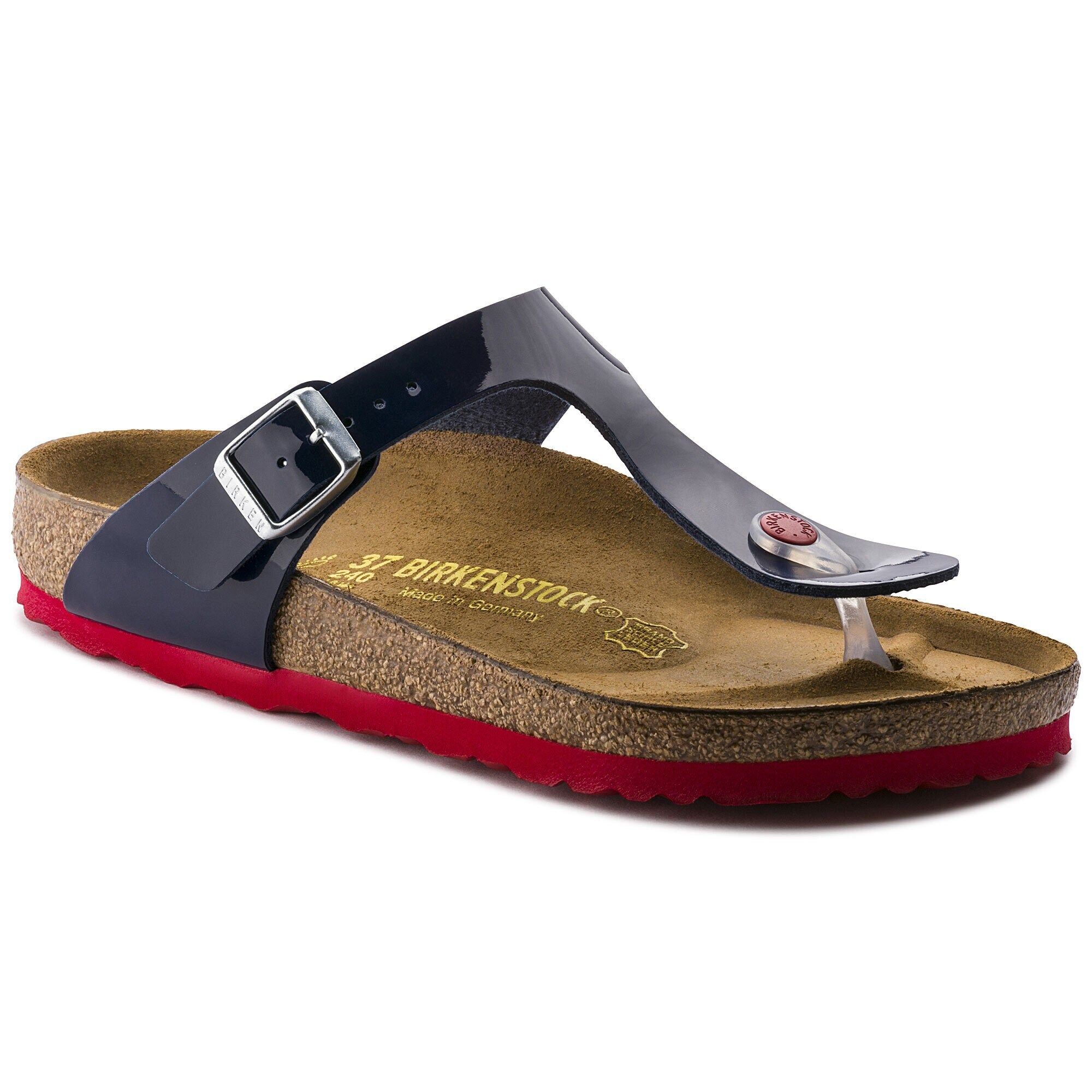 birkenstock gizeh patent blue